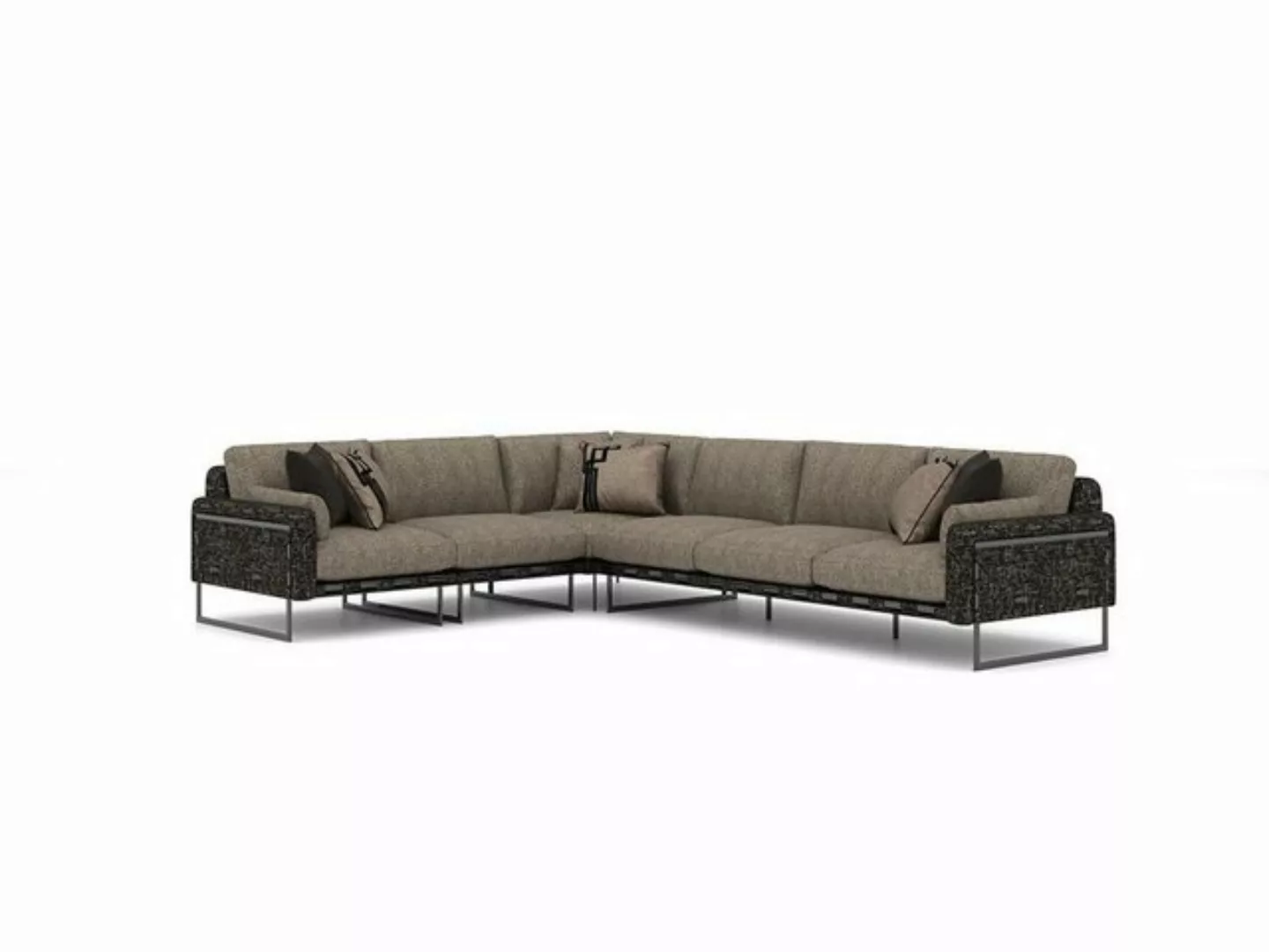 JVmoebel Ecksofa Luxus Wohnzimmer Ecksofa L-Form Einrichtung Möbel Braun Ne günstig online kaufen