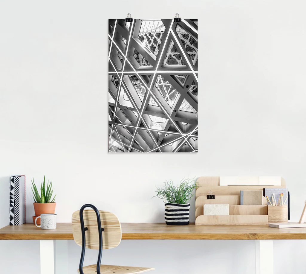 Artland Poster "Waben", Elemente der Architektur, (1 St.), als Alubild, Lei günstig online kaufen