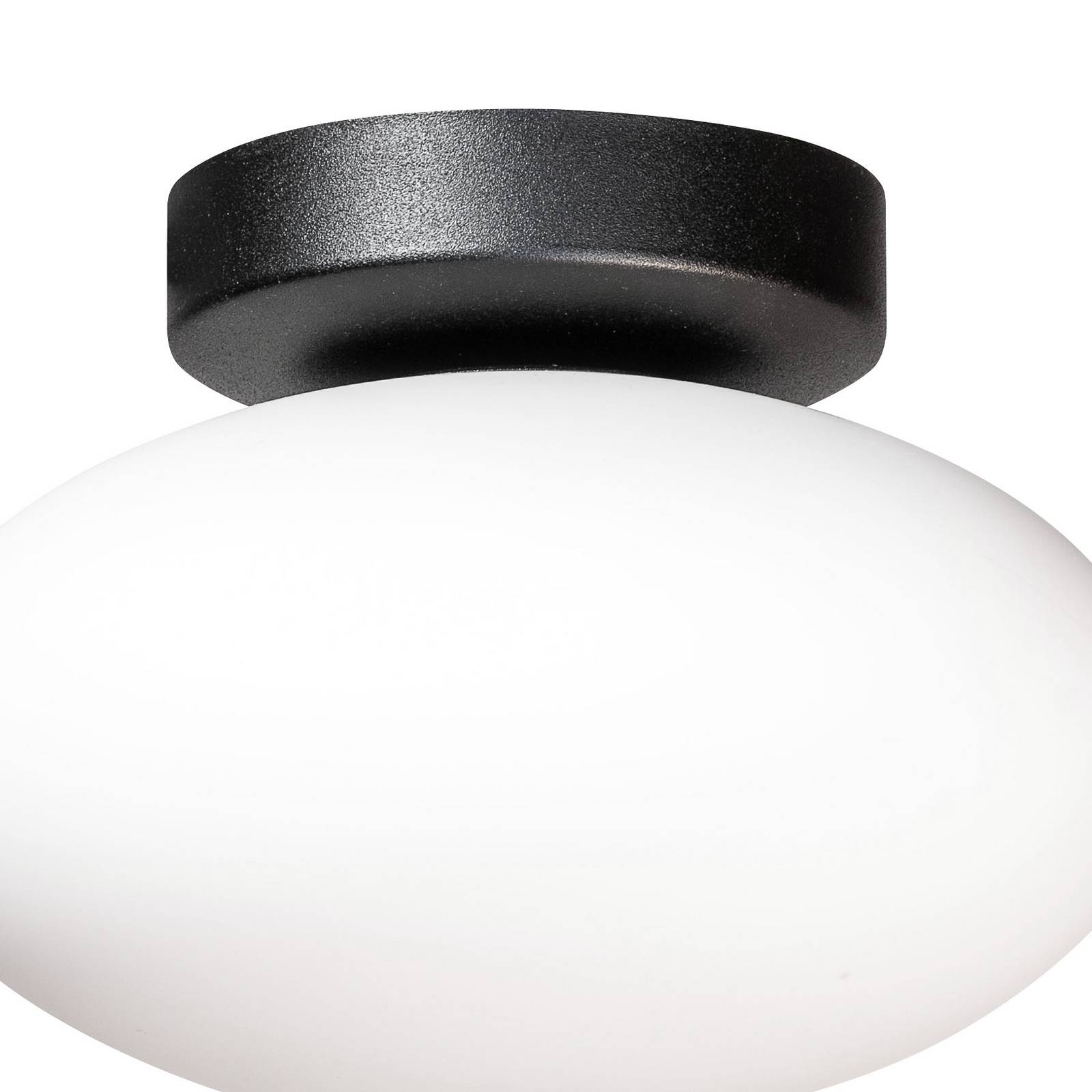 Deckenlampe Ufo, schwarz/weiß, Ø 18 cm, Glas, G9 günstig online kaufen