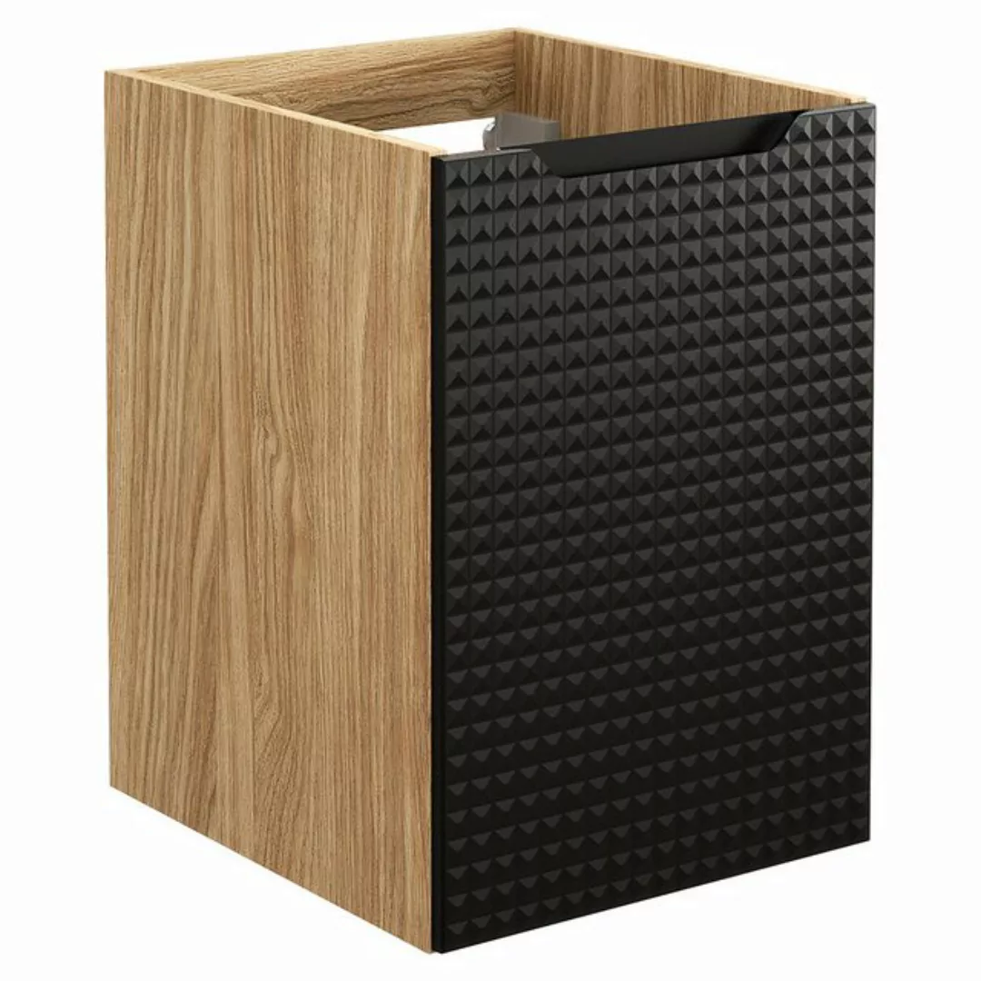 Lomadox Unterschrank LONDON-56-BLACK Badschrank, 40cm breit, Eiche mit schw günstig online kaufen