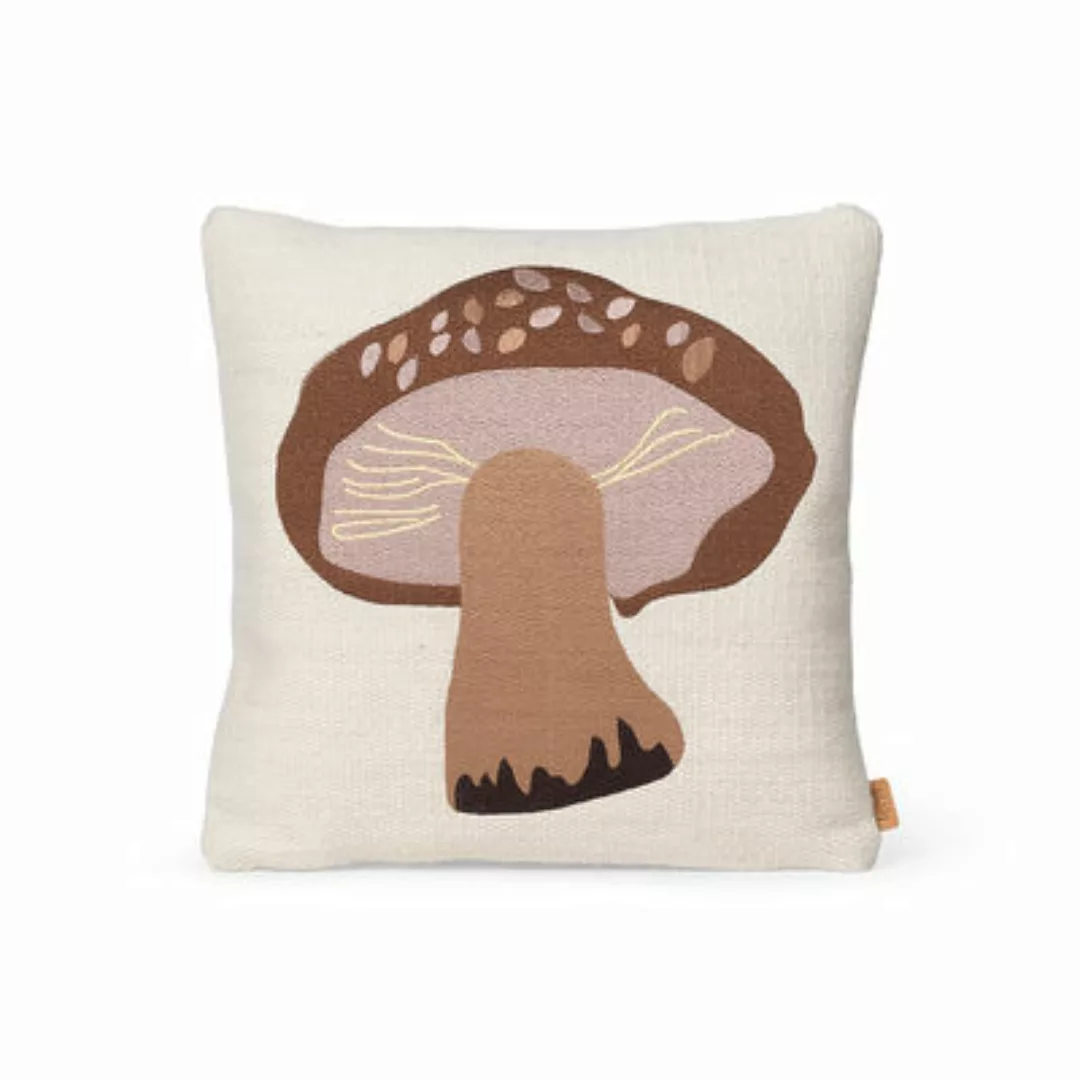 Kissen Forest - Porcini textil bunt / 40 x 40 cm - Bestickt - Ferm Living - günstig online kaufen