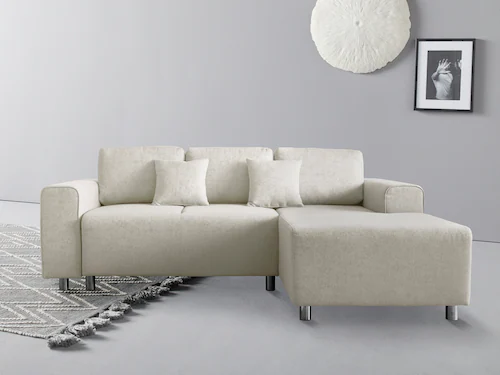 Home affaire Ecksofa »Györ«, L-Form, wahlweise mit Bettfunktion und Bettkas günstig online kaufen