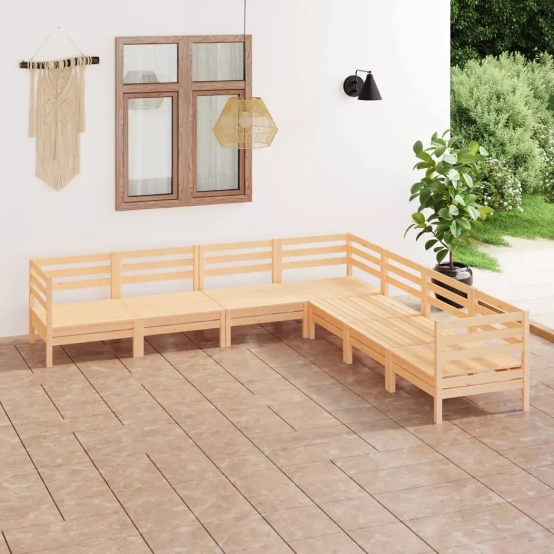 7-tlg. Garten-lounge-set Massivholz Kiefer günstig online kaufen