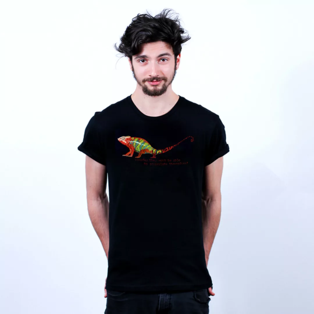 Chameleon - Männershirt Mit Print Aus Bio-baumwolle günstig online kaufen
