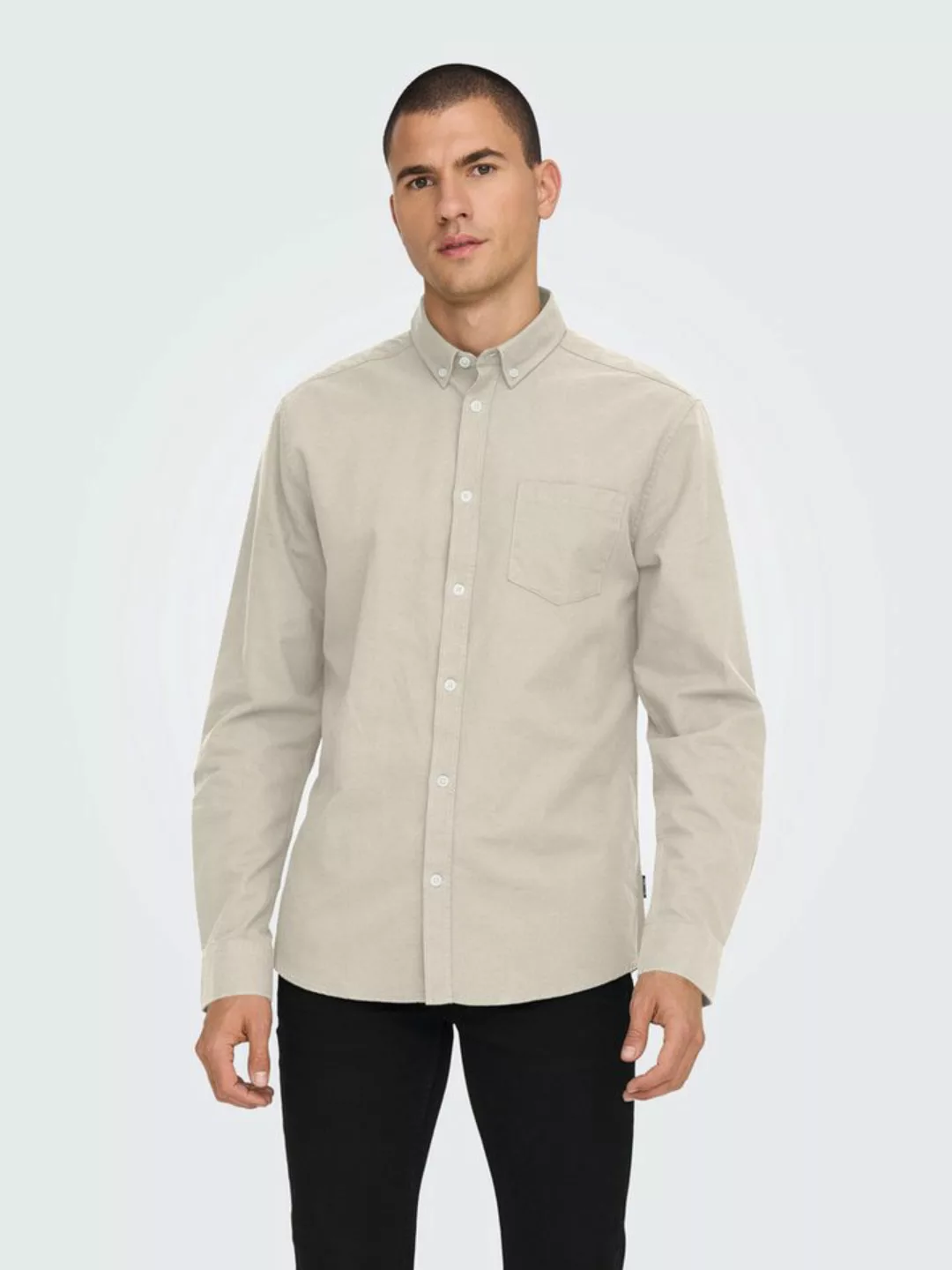 ONLY & SONS Langarmhemd ONSALVARO SLIM LS OXFORD SHIRT NOOS günstig online kaufen