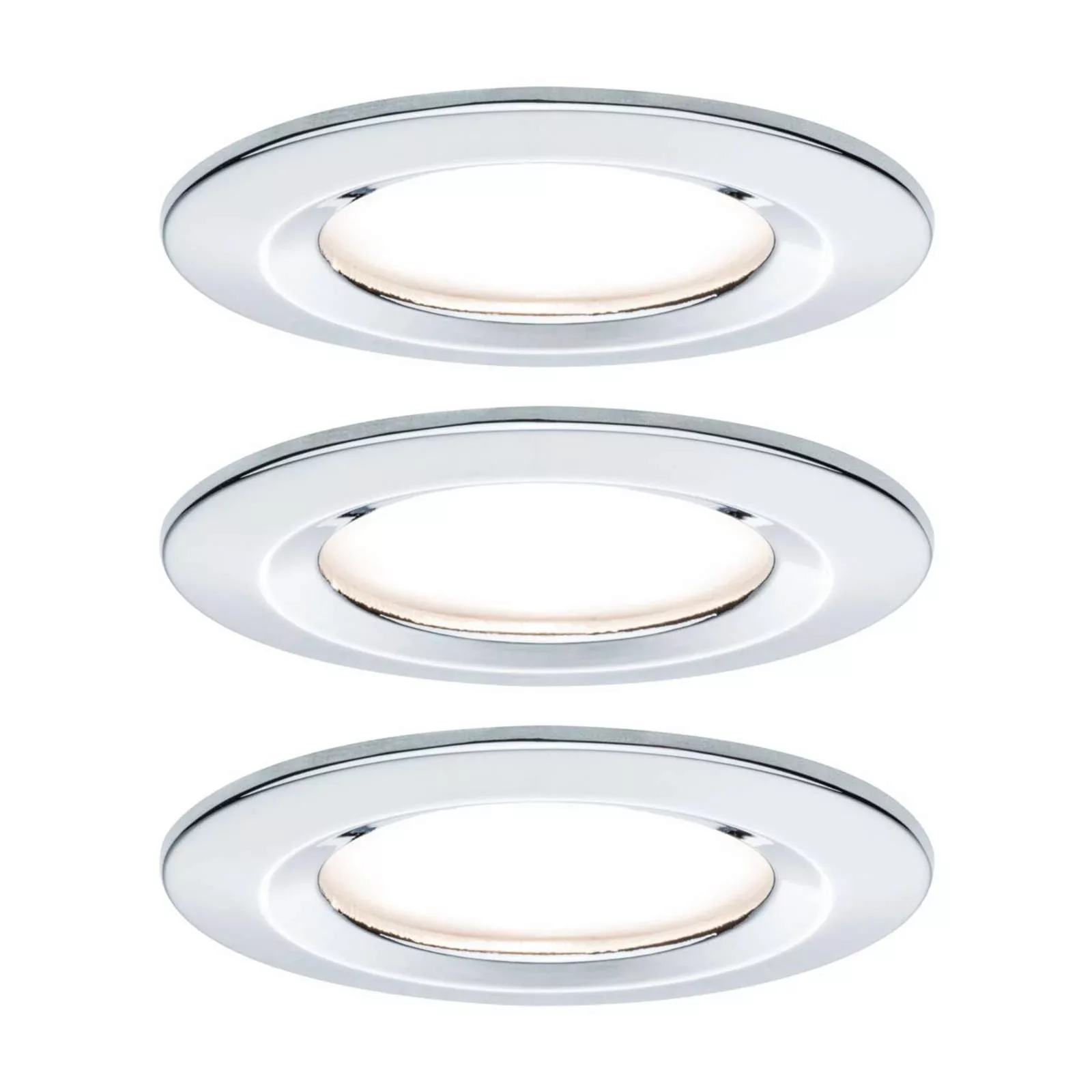 Paulmann LED-Einbauspot Nova Coin 3er chrom rund dimmbar günstig online kaufen