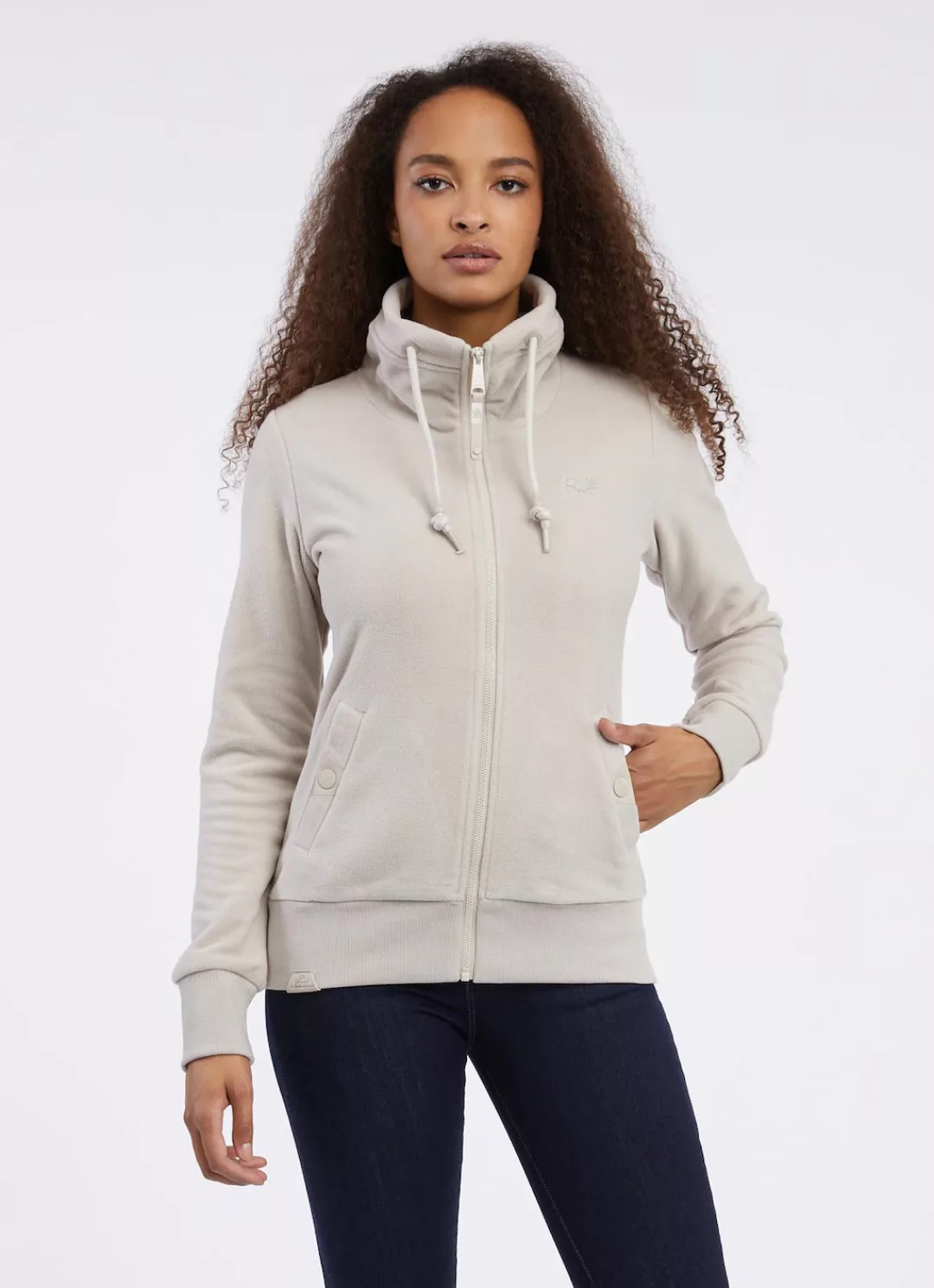 Ragwear Sweatjacke RYLIE FLEECE ZIP hochschließender Kragen mit Kordelzug günstig online kaufen