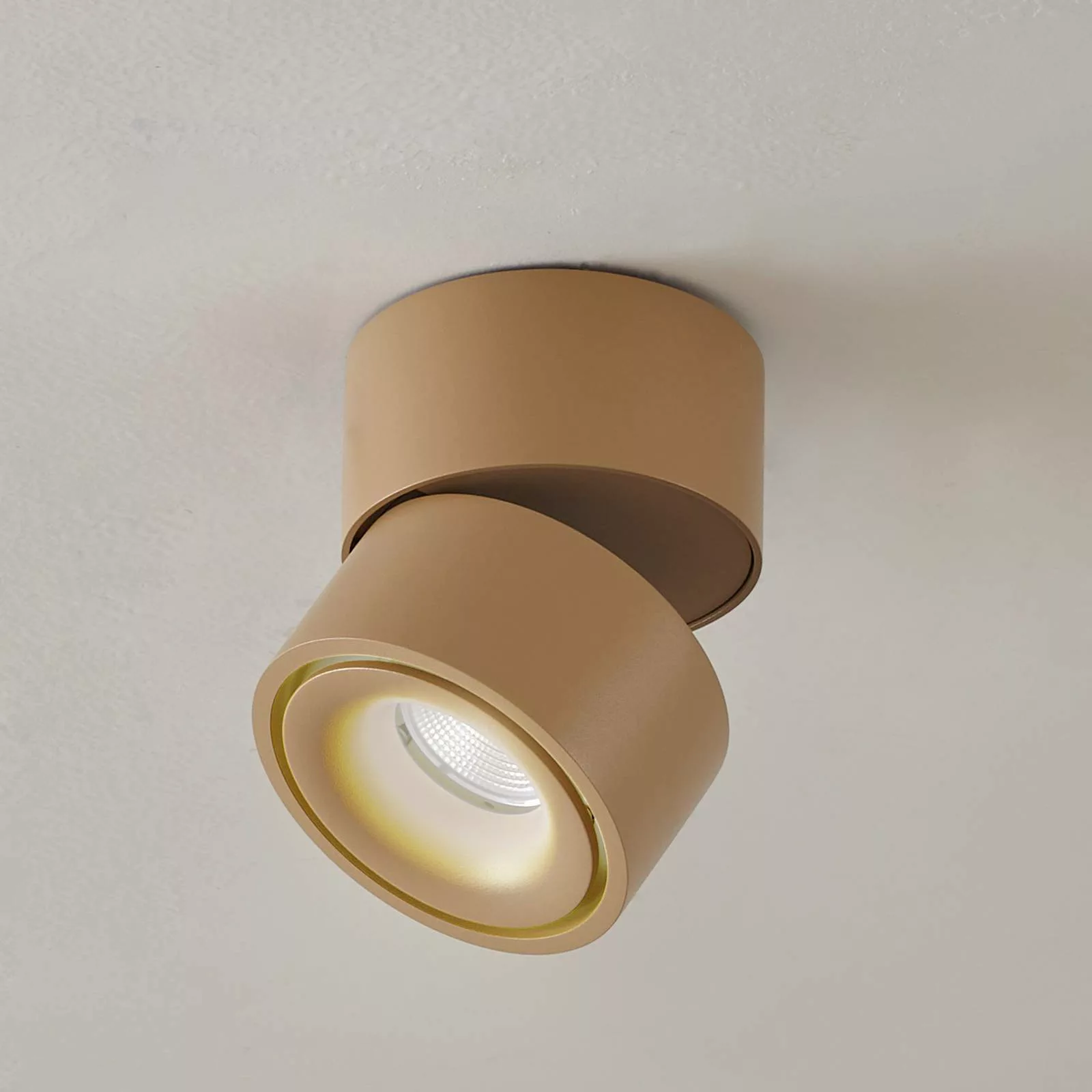 Arcchio LED-Deckenstrahler Rotari, braun, 1-flg., 8,9W günstig online kaufen