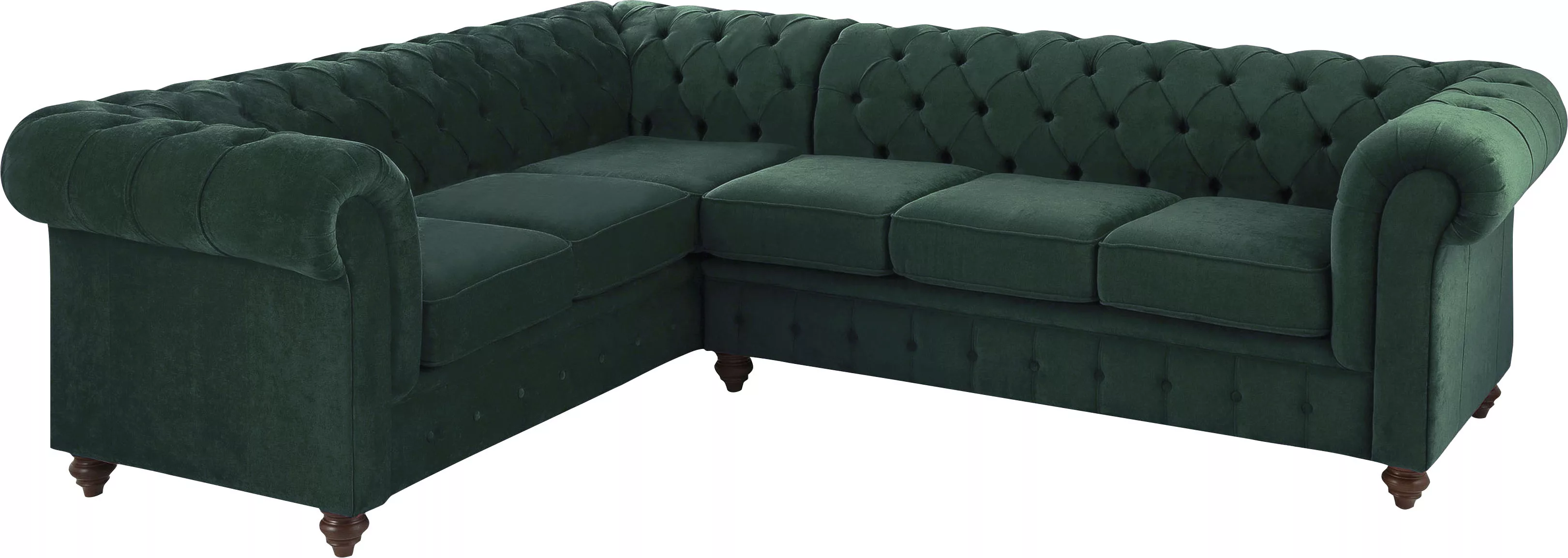 Home affaire Chesterfield-Sofa »Duc Ecksofa L-Form«, hochwertige Knopfheftu günstig online kaufen