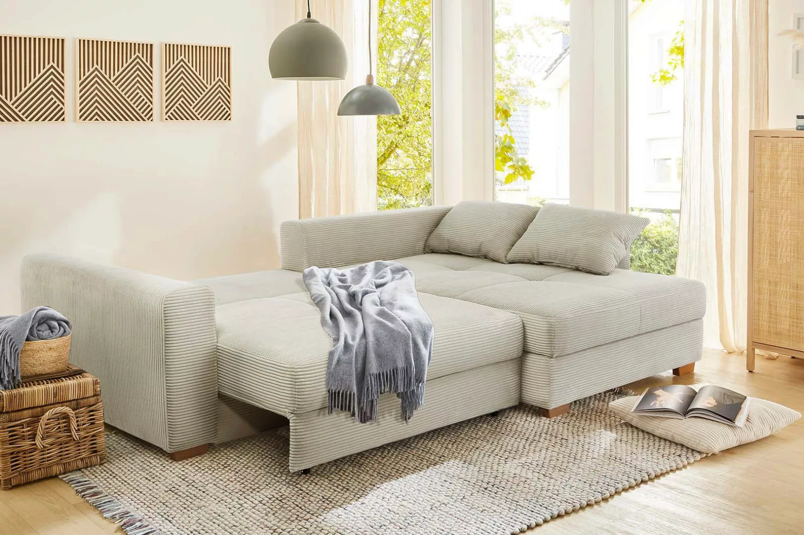 Jockenhöfer Gruppe Ecksofa Kampen, mit Bettfunktion und Bettkasten günstig online kaufen