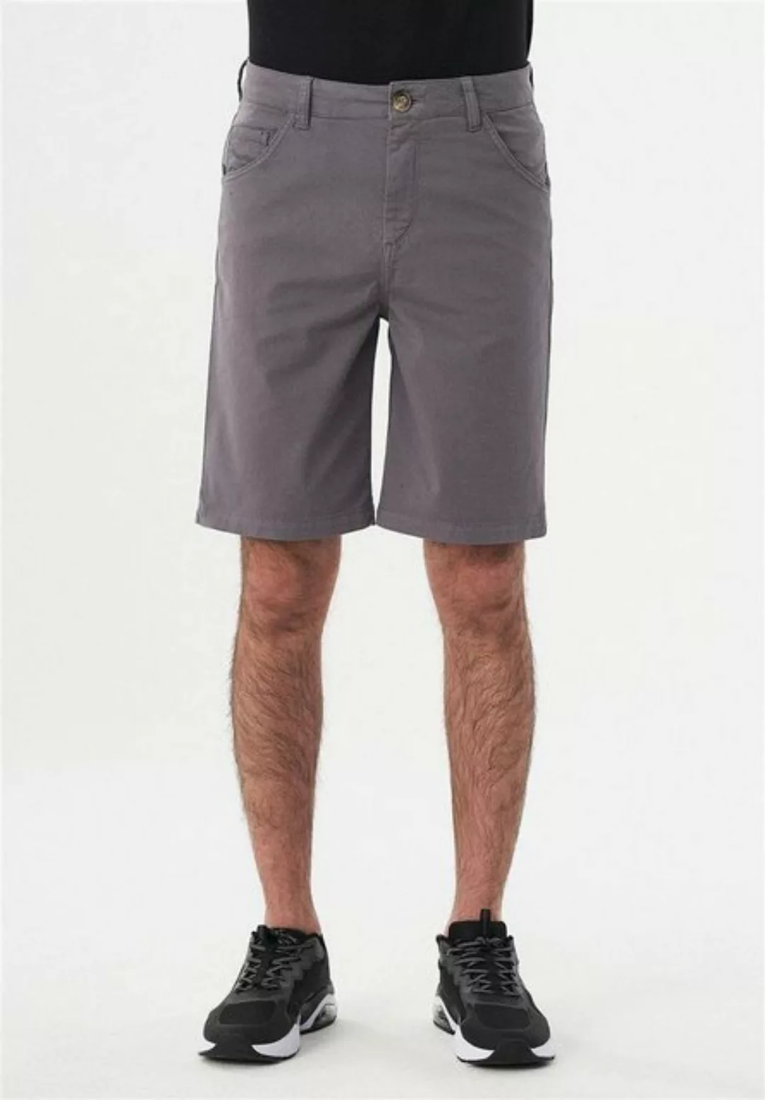 ORGANICATION Shorts Men's Regular Fit Garment Dyed Shorts in Shadow günstig online kaufen