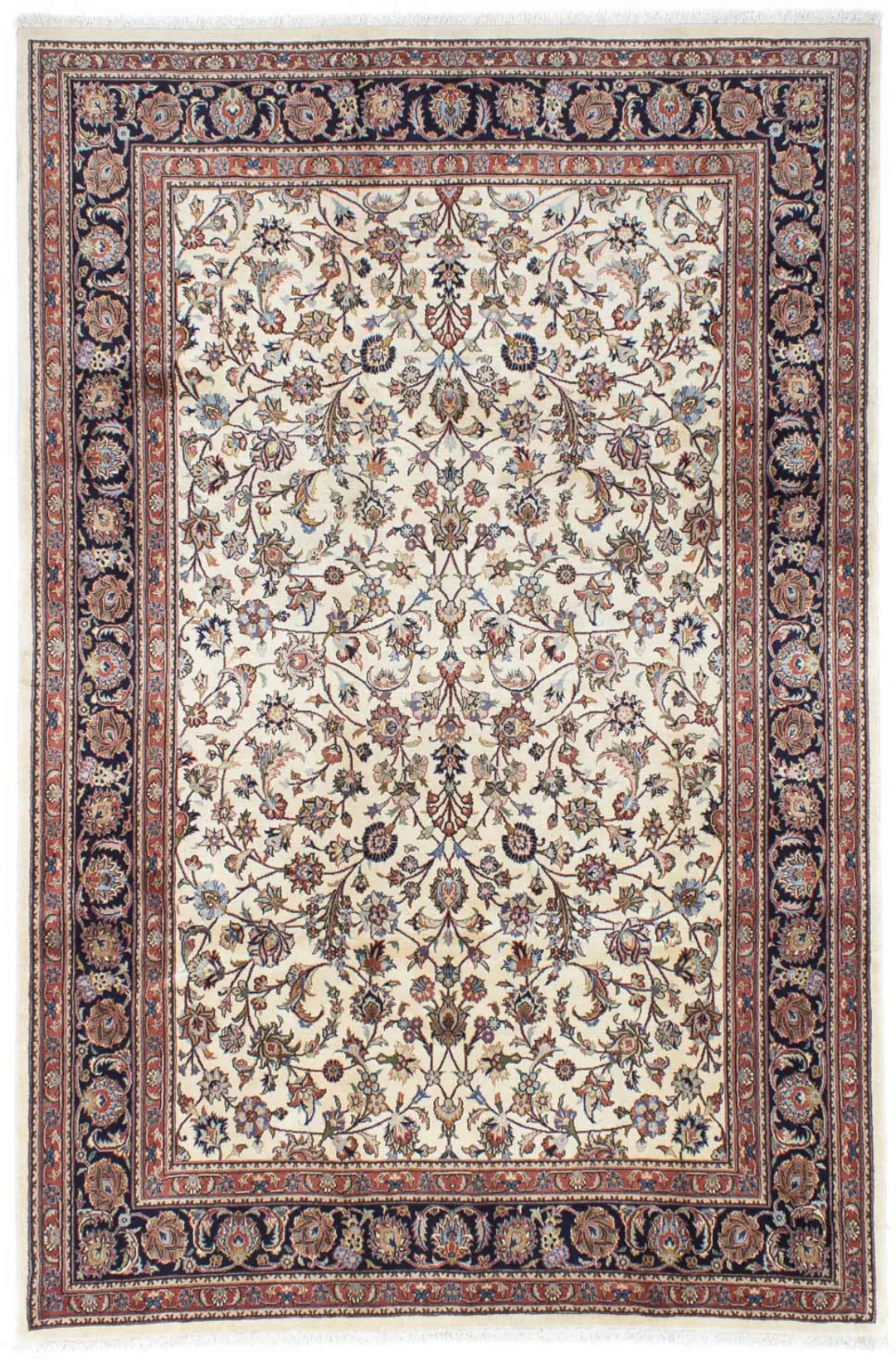 morgenland Wollteppich »Maschad Blumenmuster Beige 290 x 200 cm«, rechtecki günstig online kaufen