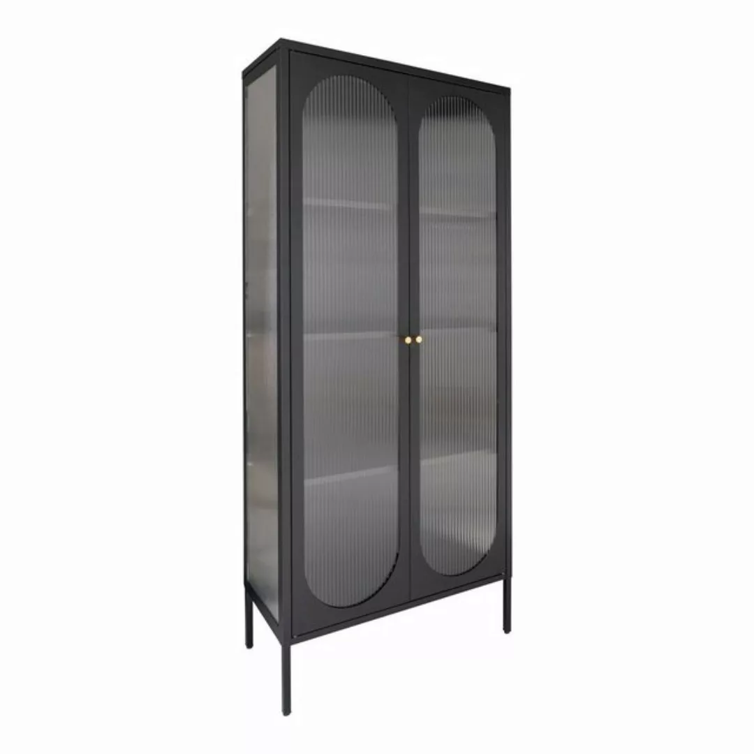 ebuy24 Vitrine Adelaide Vitrinenschrank 2 Glastüren schwarz. günstig online kaufen