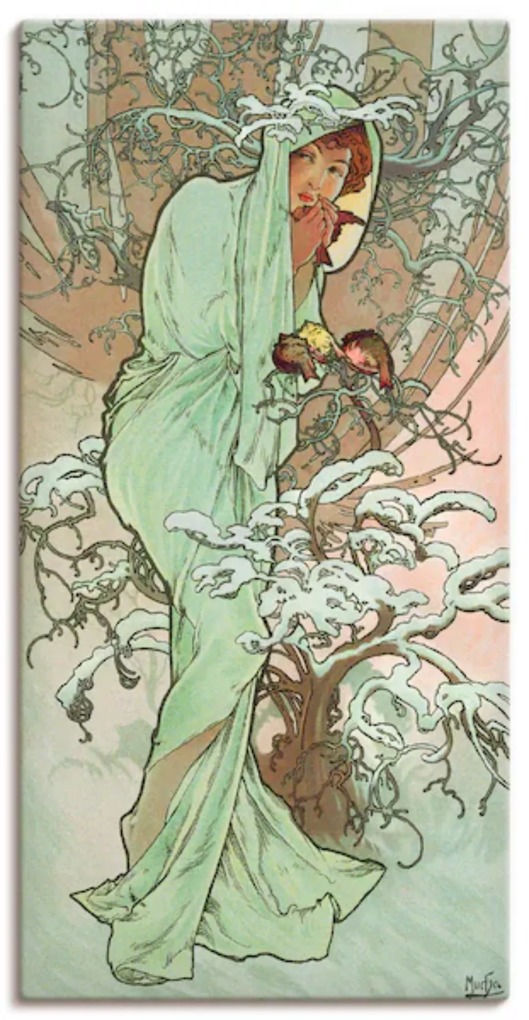 Artland Leinwandbild "Hiver (Winter), 1896", Frau, (1 St.) günstig online kaufen