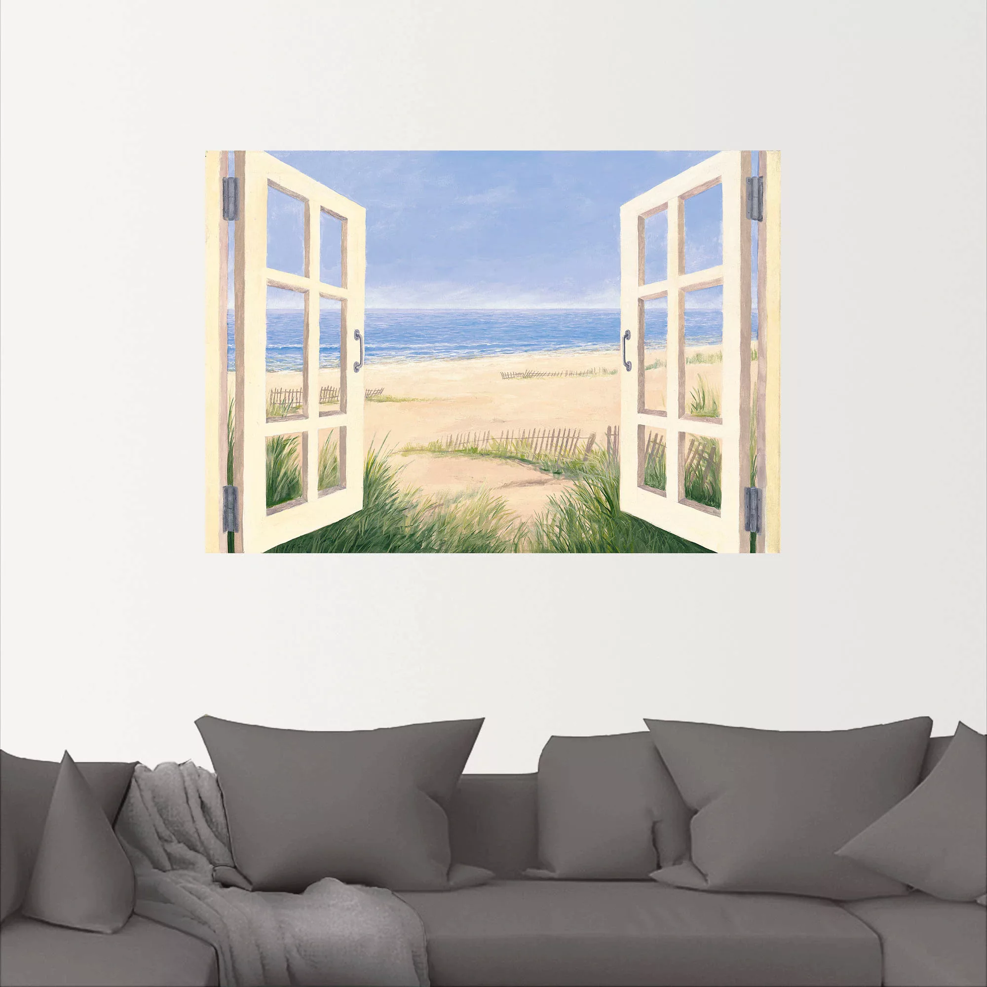 Artland Wandbild "Fensterblick Frühlingsmorgen", Fensterblick, (1 St.), als günstig online kaufen