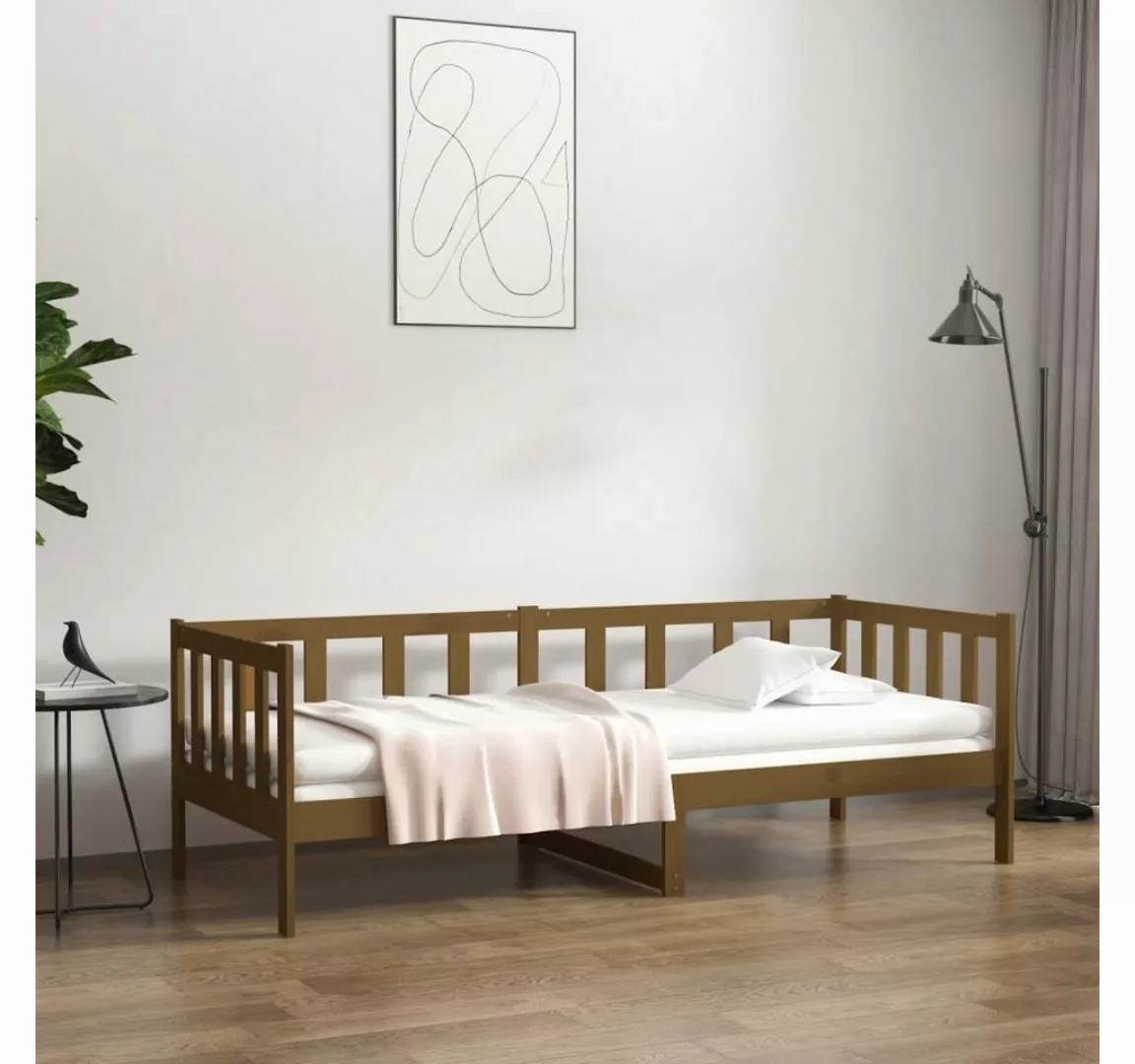 vidaXL Bett Tagesbett Honigbraun 80x200 cm Massivholz Kiefer günstig online kaufen