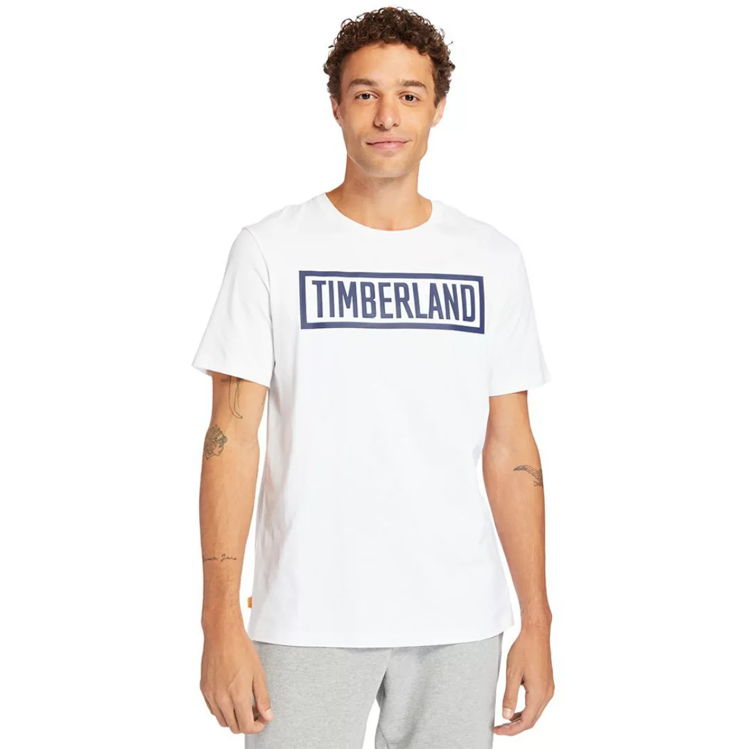 Timberland Mink Brook Linear Logo Kurzarm T-shirt S White günstig online kaufen
