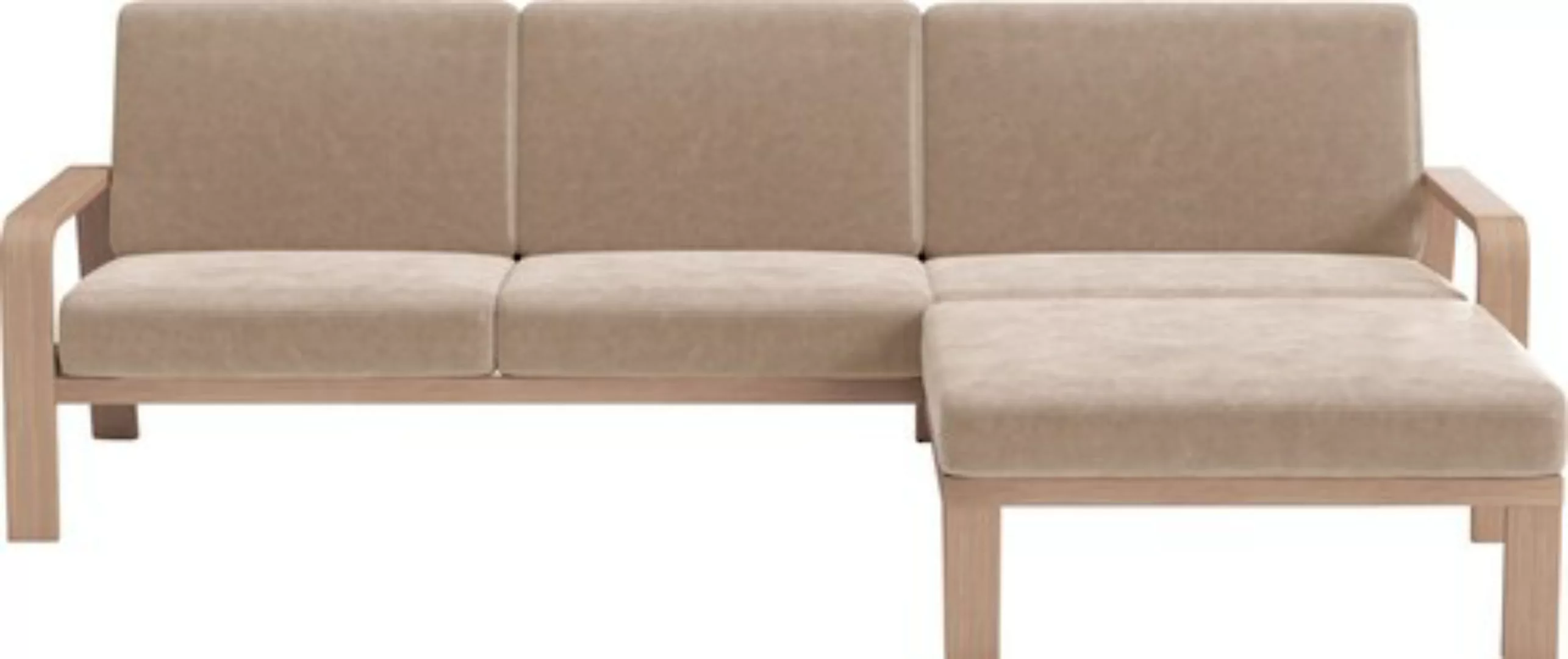 sit&more Ecksofa »Kolding L-Form«, Armlehnen aus Buchenholz in natur, versc günstig online kaufen