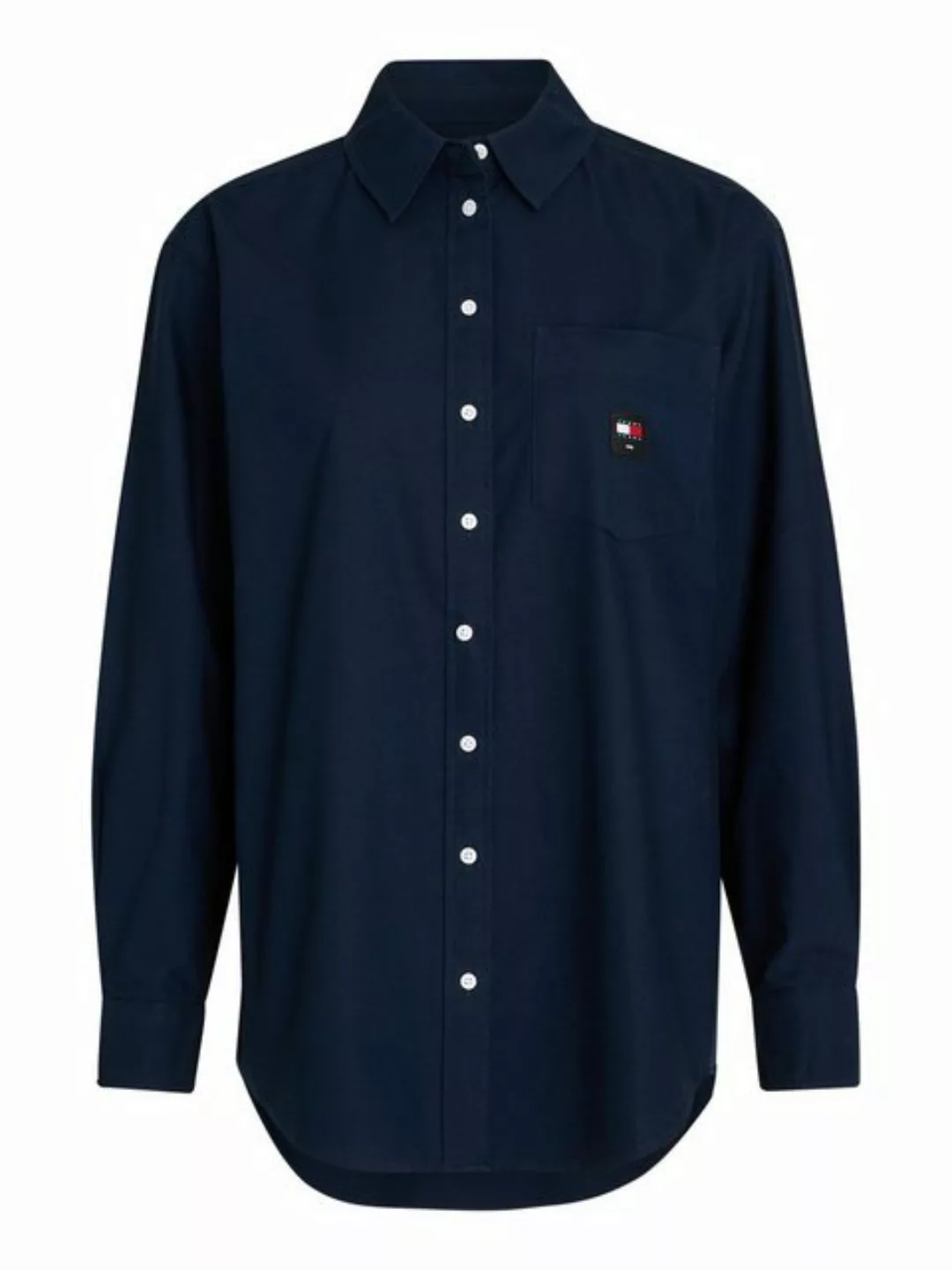 Tommy Jeans Blusentop TJW BADGE BOYFRIEND SHIRT mit Logostickerei günstig online kaufen