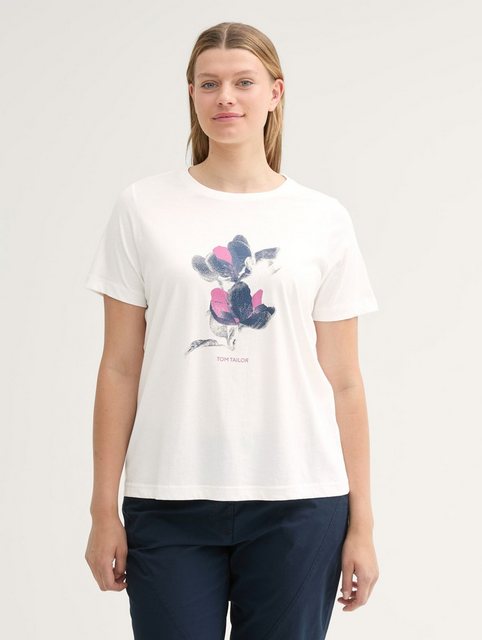 TOM TAILOR PLUS T-Shirt Plus Size - Print T-Shirt mit Bio-Baumwolle günstig online kaufen