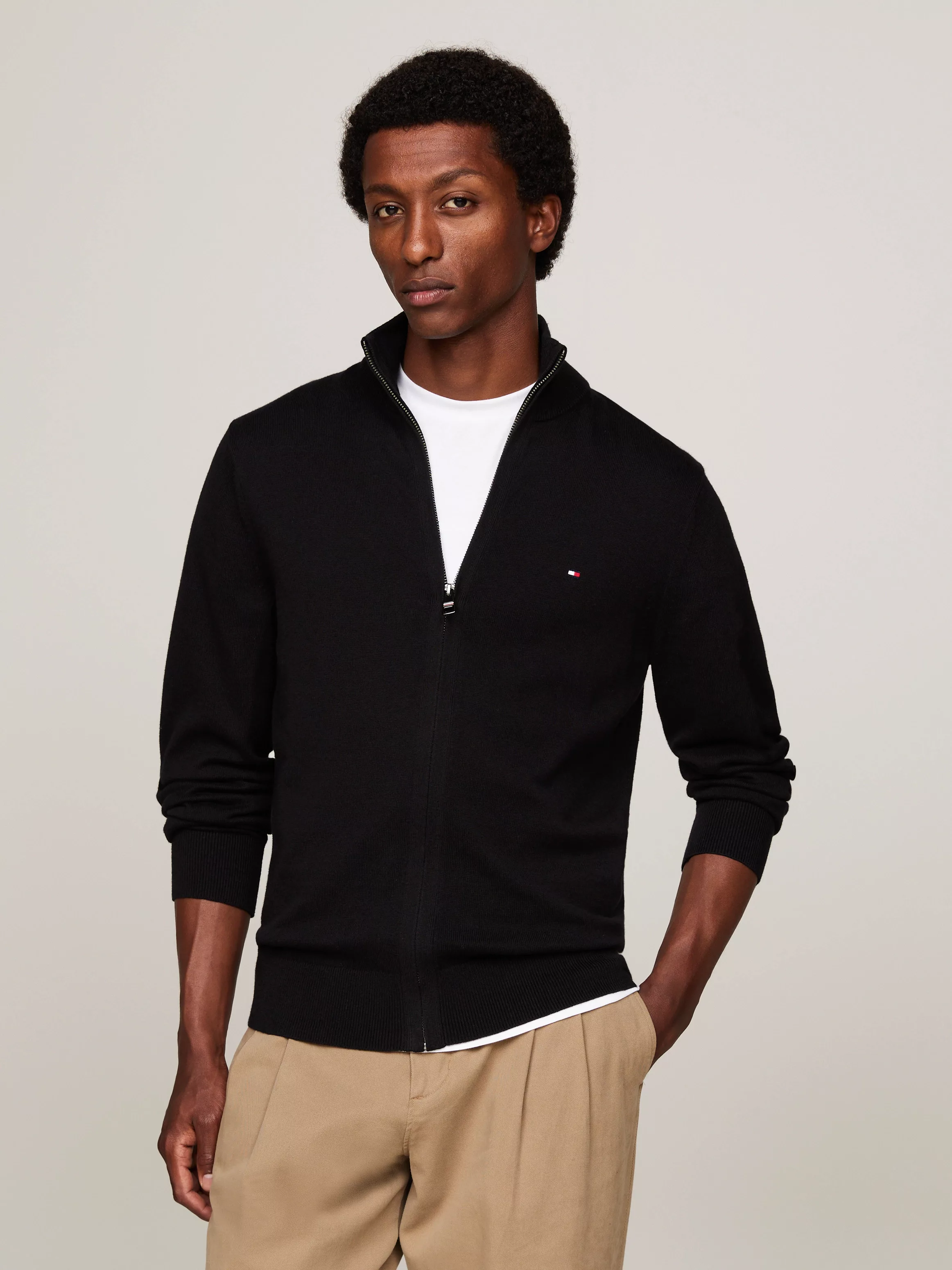 Tommy Hilfiger Cardigan PIMA ORG CTN CASHMERE ZIP THRU günstig online kaufen