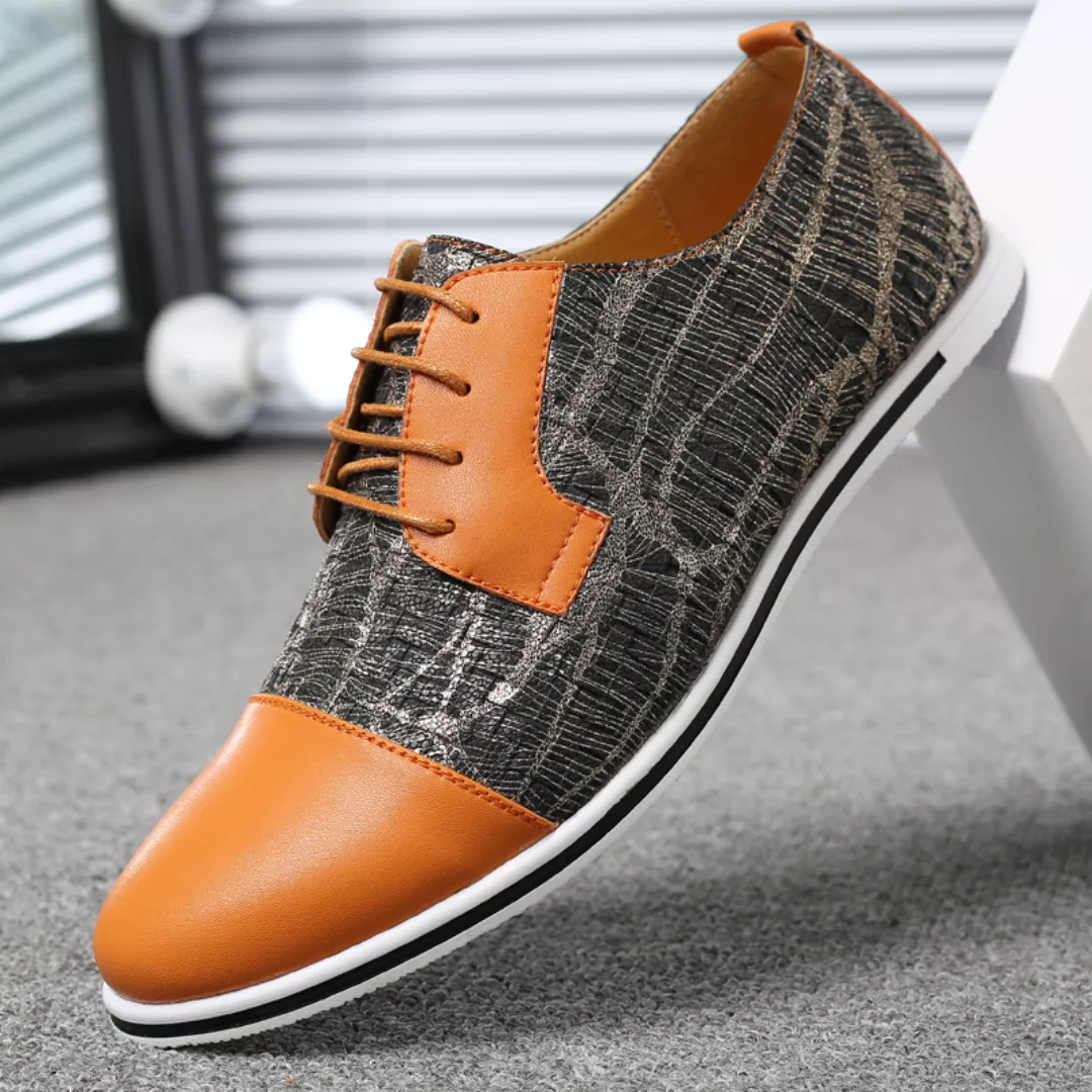 Große Männer Cap Toe Color Blocking Schnürung Casual Oxfords günstig online kaufen