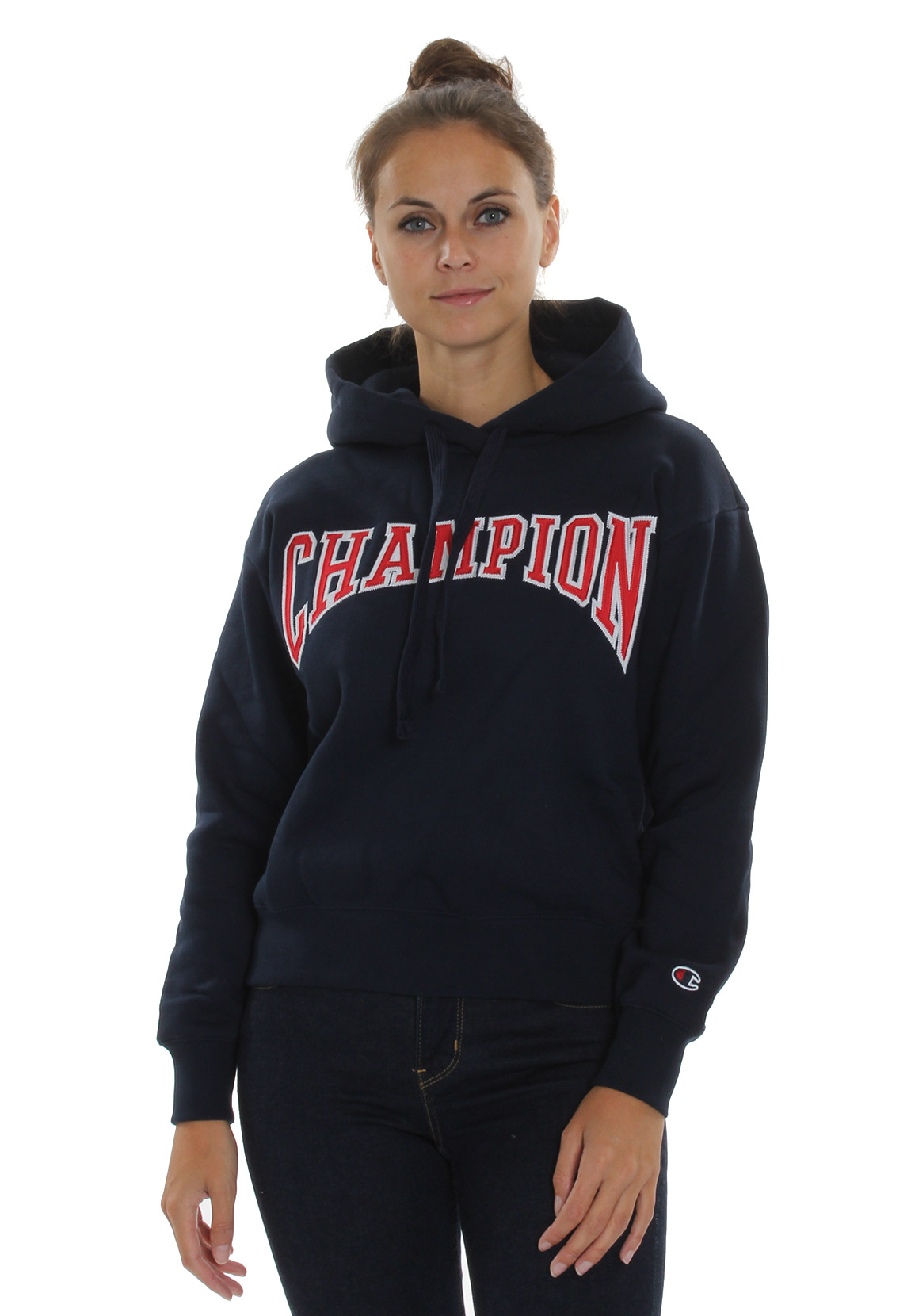 Champion Damen Kapuzenpullover 114766 BS538 NVB Dunkelblau günstig online kaufen