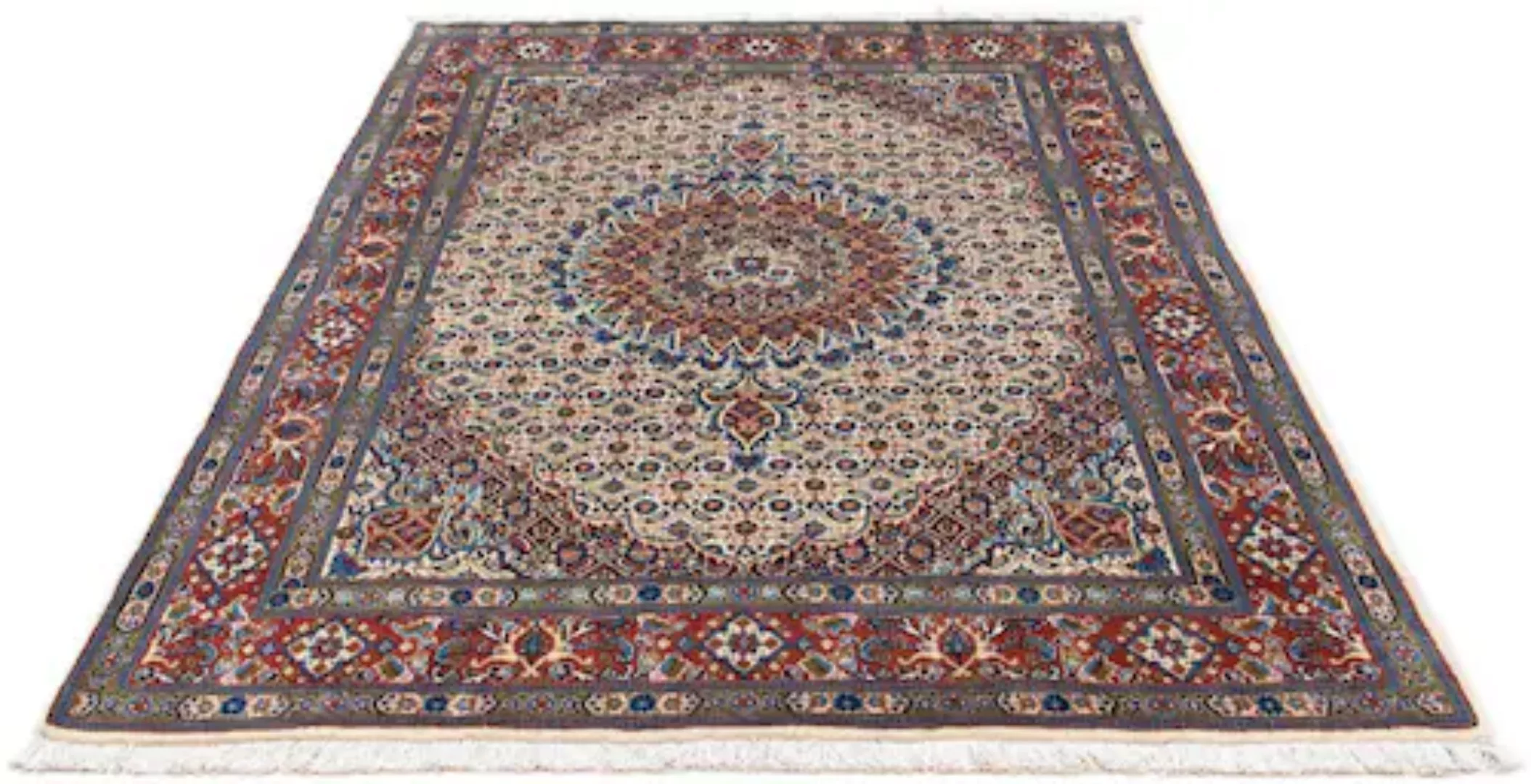 morgenland Wollteppich »Moud Stark Gemustert Beige 204 x 148 cm«, rechtecki günstig online kaufen