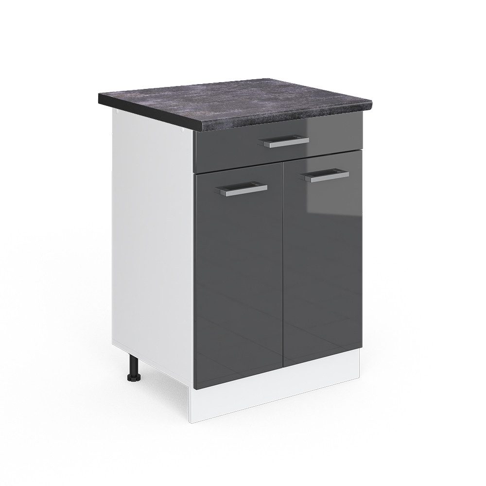 Vicco Unterschrank R-Line, Bordeaux Hochglanz/Anthrazit, 60 günstig online kaufen