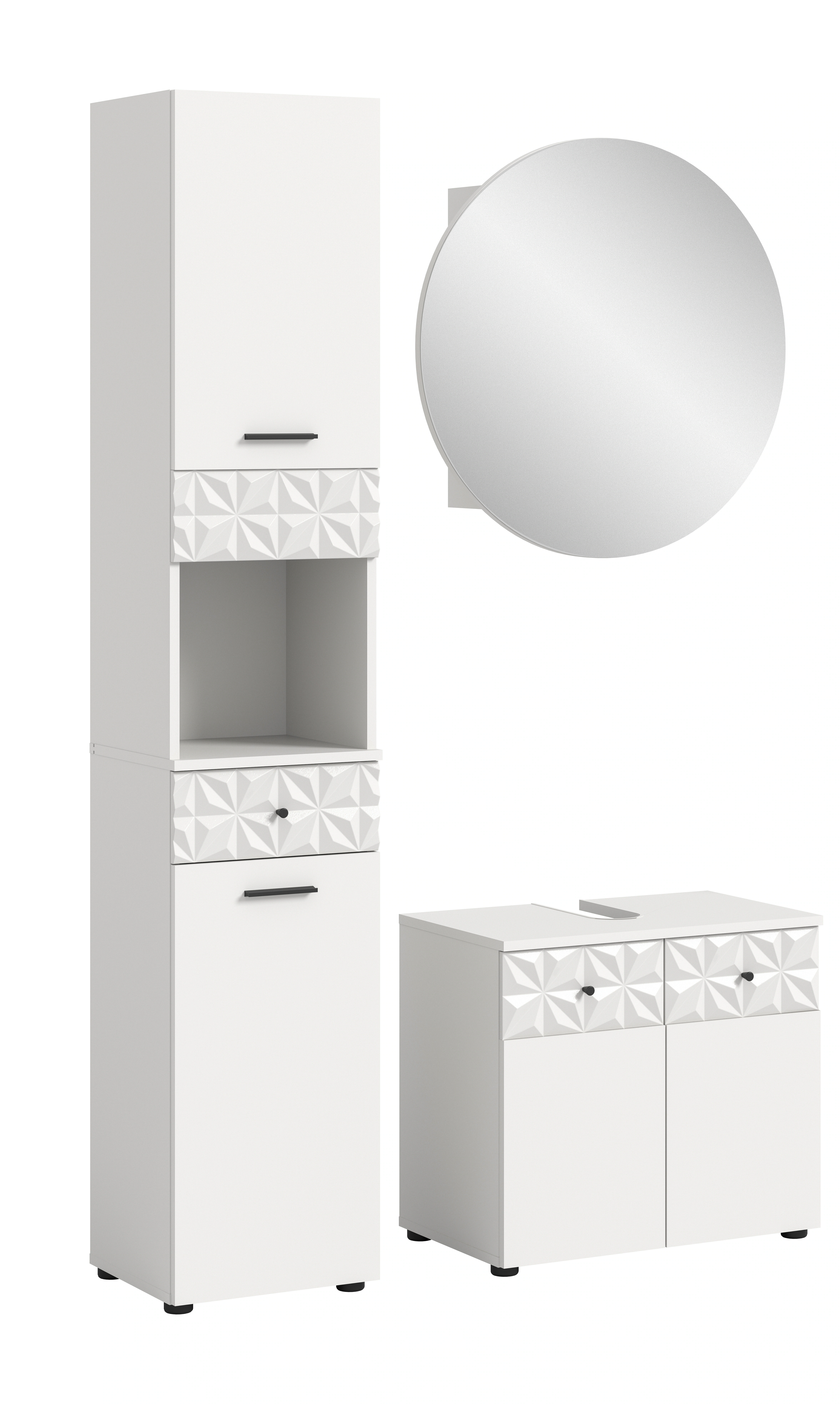 INOSIGN Badezimmer-Set "VICENZA, TOPSELLER, Breite 110cm, 3-teilig, mit Orn günstig online kaufen