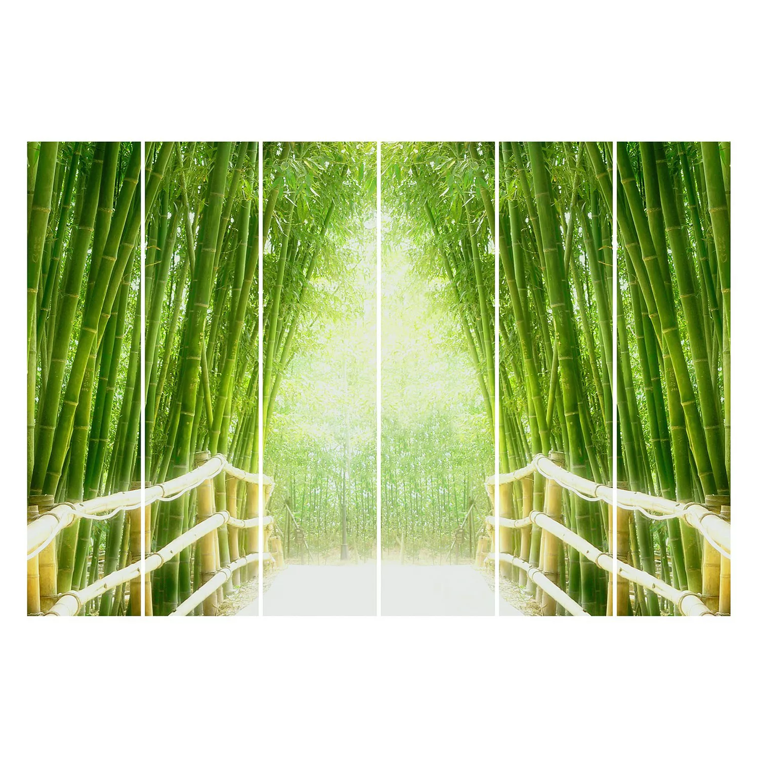Schiebegardinen Set Natur & Landschaft Bamboo Way günstig online kaufen