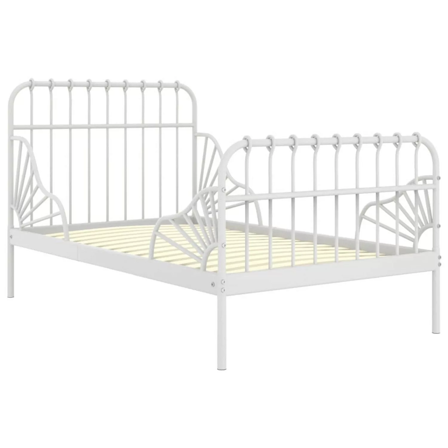 Ausziehbett Weiß Metall 80x130/200 Cm günstig online kaufen