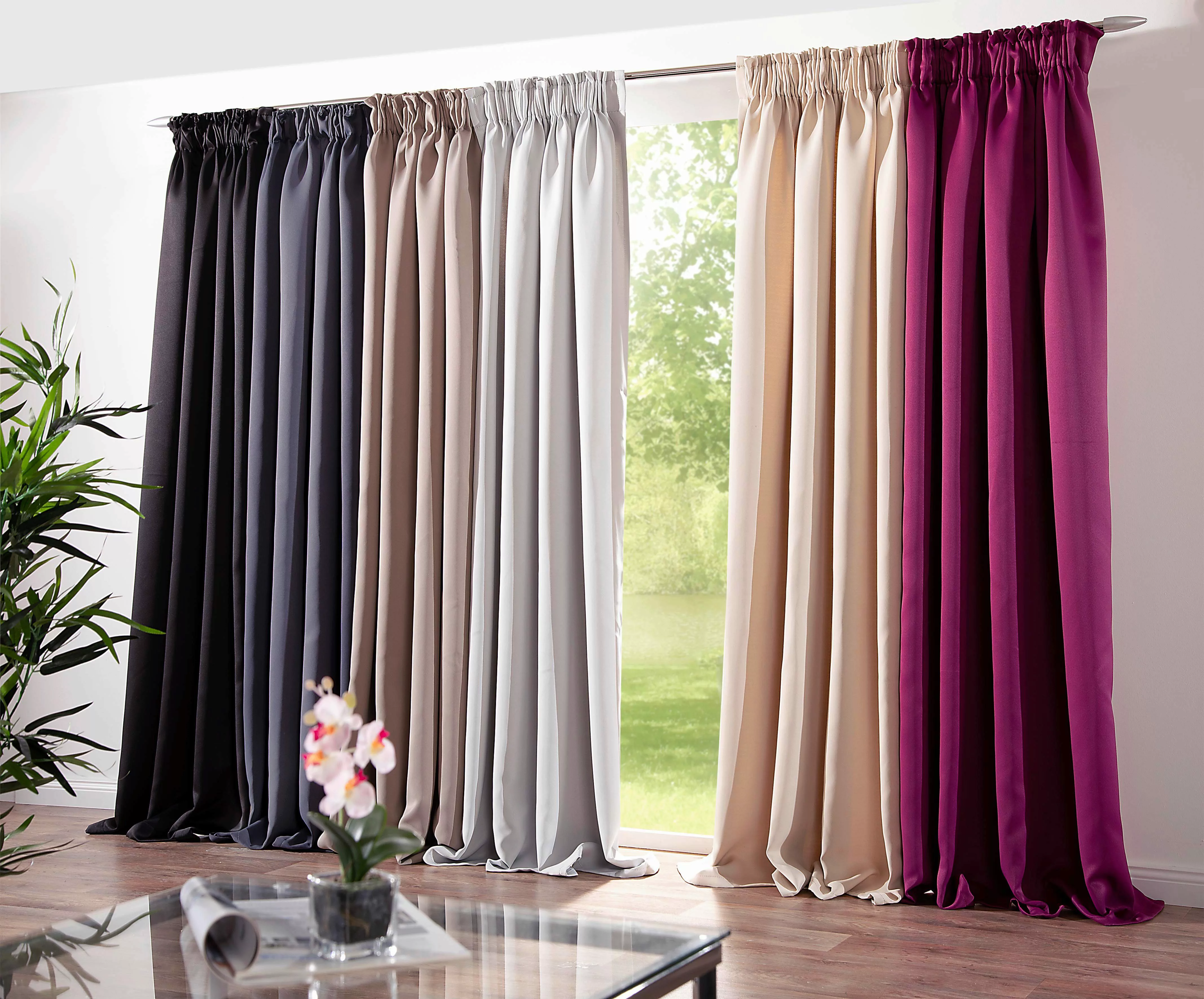 DecoHome24 Gardine Brillant, Kräuselband (2 St), günstig online kaufen