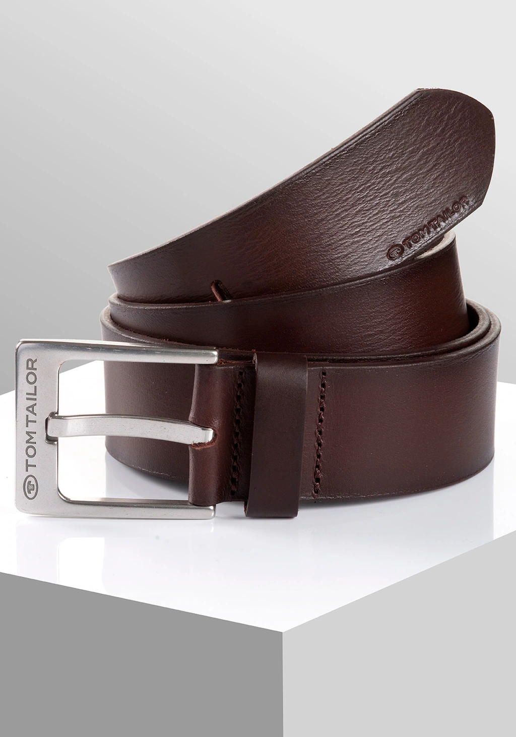 TOM TAILOR Ledergürtel "TTCALVINPLUS", 4 cm breiter Herrengürtel, Casual un günstig online kaufen