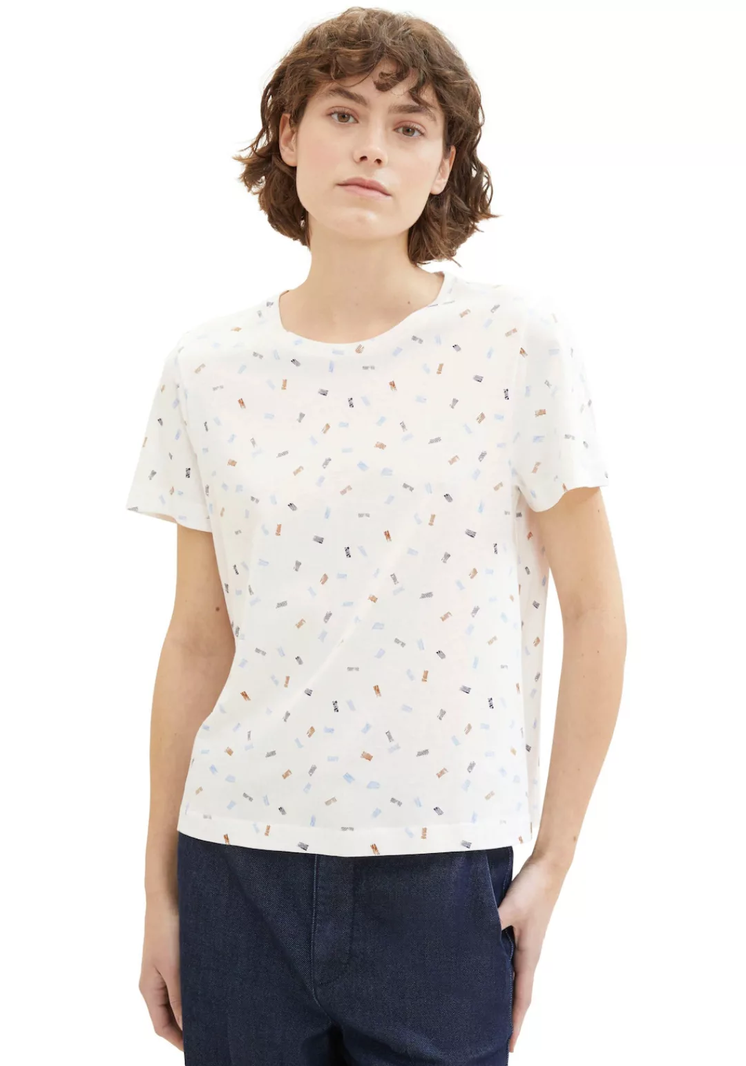 TOM TAILOR Print-Shirt mit Allover-Print günstig online kaufen