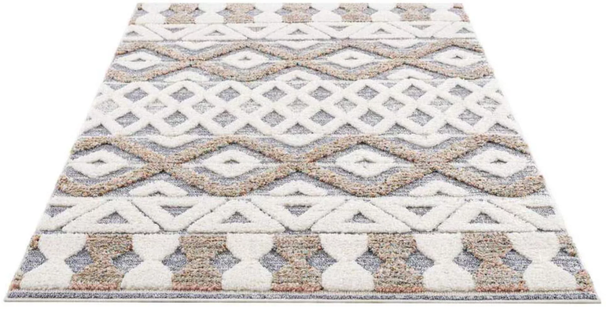 Carpet City Hochflor-Teppich »Focus 3050«, rechteckig, Boho-Teppich, besond günstig online kaufen