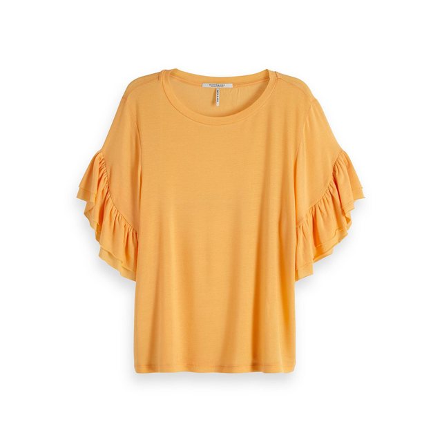 Maison Scotch T-Shirt Maison Scotch Damen T-Shirt Ruffled Short Sleeve Tee günstig online kaufen