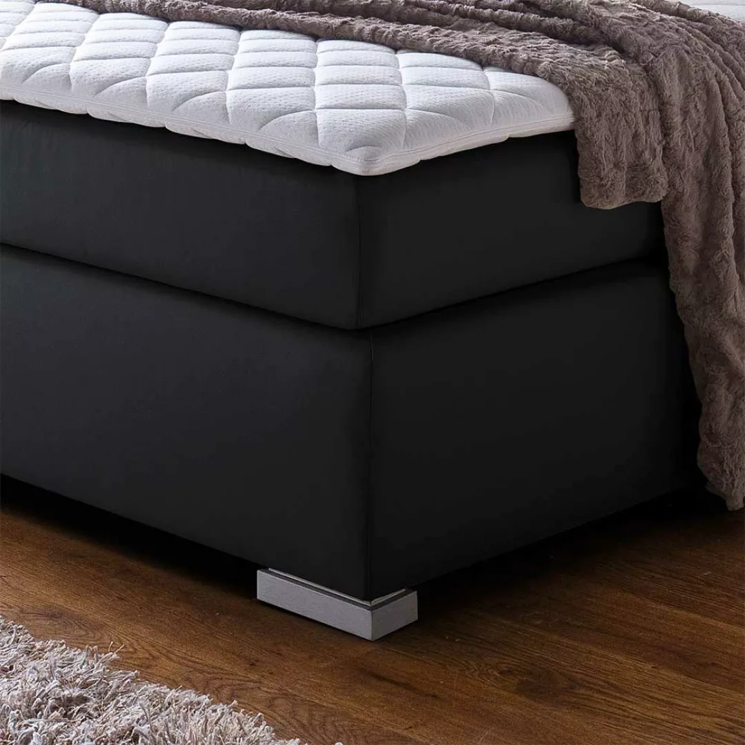 Amerikanisches Bett in Schwarz 7-Zonen-Tonnentaschenfederkern-Matratzen günstig online kaufen