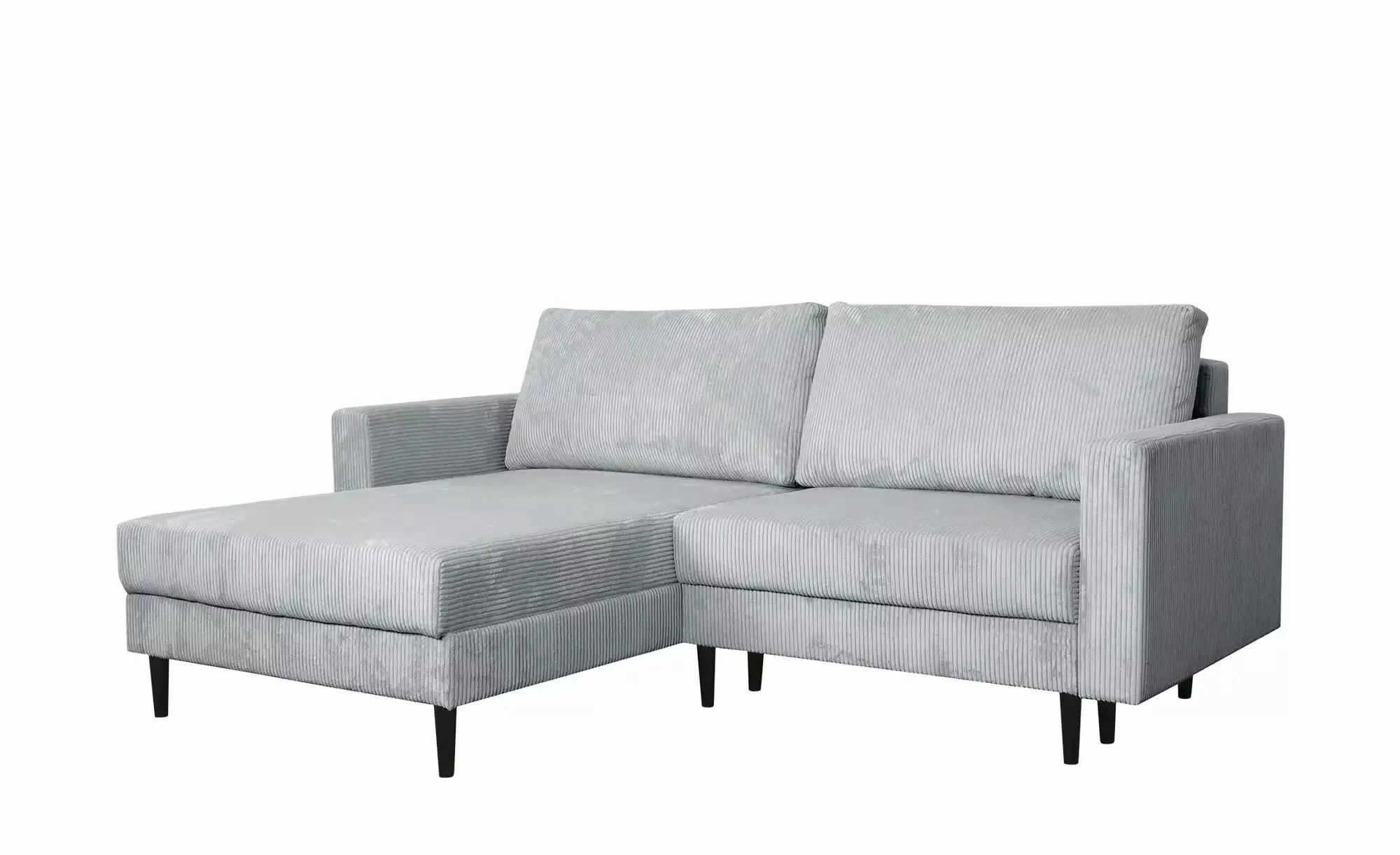 uno Ecksofa trendiger Cordstoff Livorno ¦ grau ¦ Maße (cm): B: 221 H: 105 T günstig online kaufen