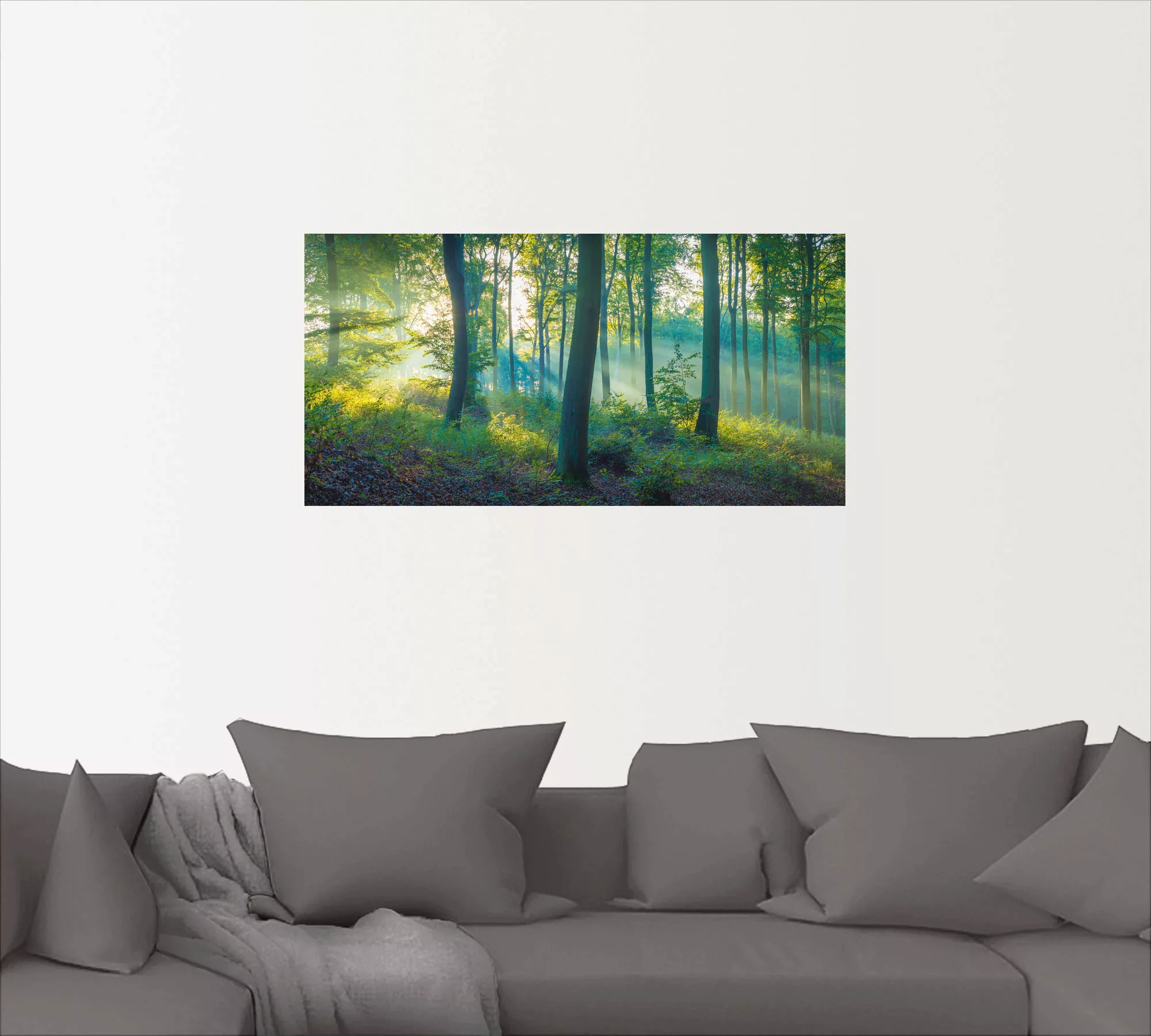 Artland Wandbild "Wald Panorama", Waldbilder, (1 St.), als Alubild, Outdoor günstig online kaufen