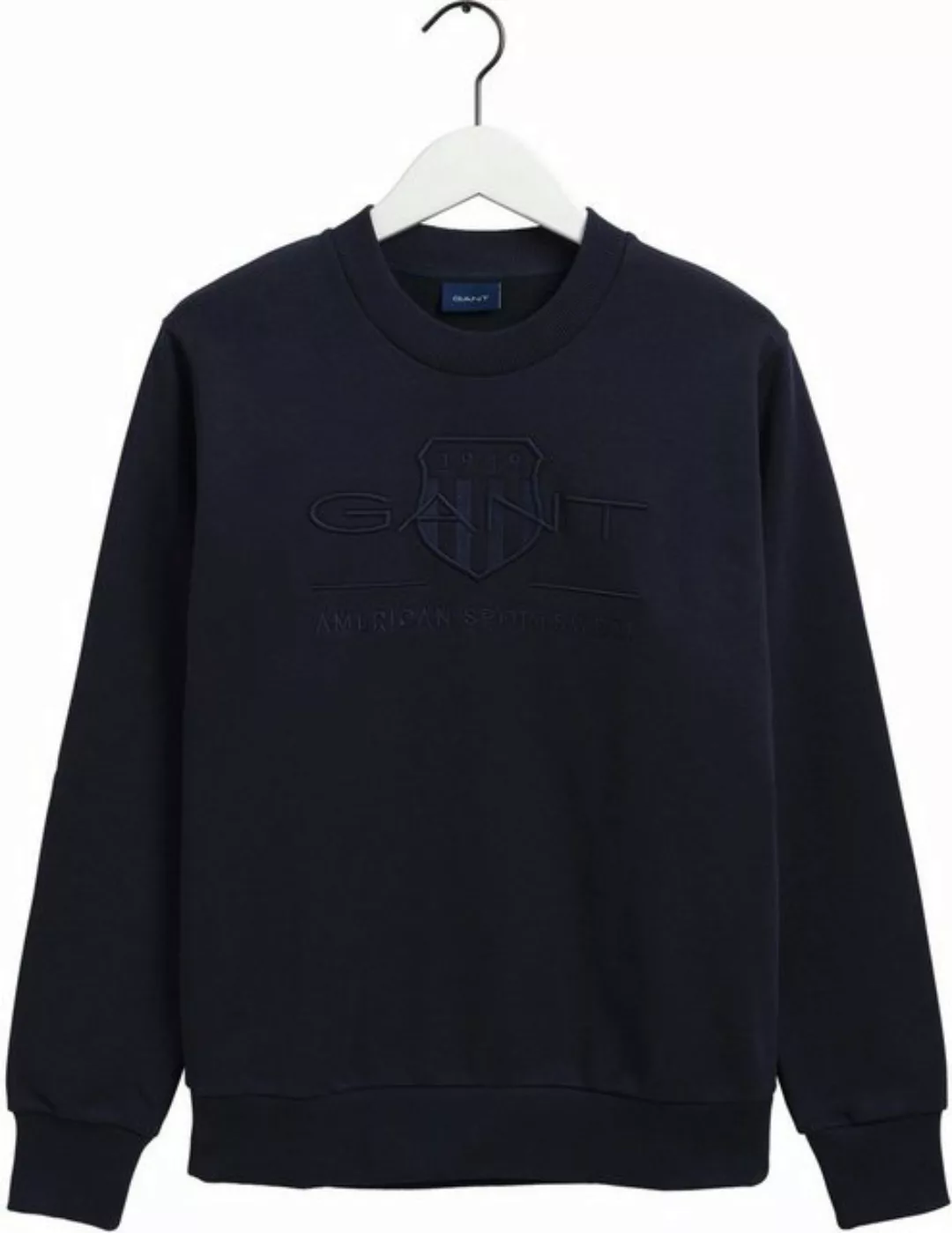 Gant Sweatshirt D1. TONAL ARCHIVE SHIELD C-NECK mit Logostickerei auf der B günstig online kaufen