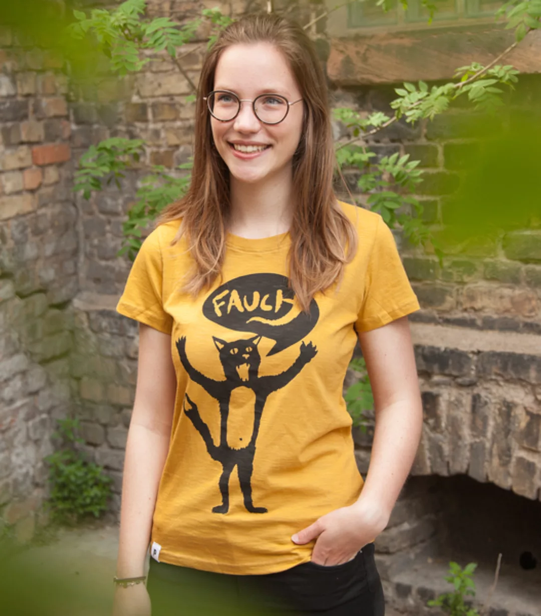 Päfjes - Kater Ferdinand Fauch - Frauen T-shirt - Aus Baumwolle Bio günstig online kaufen