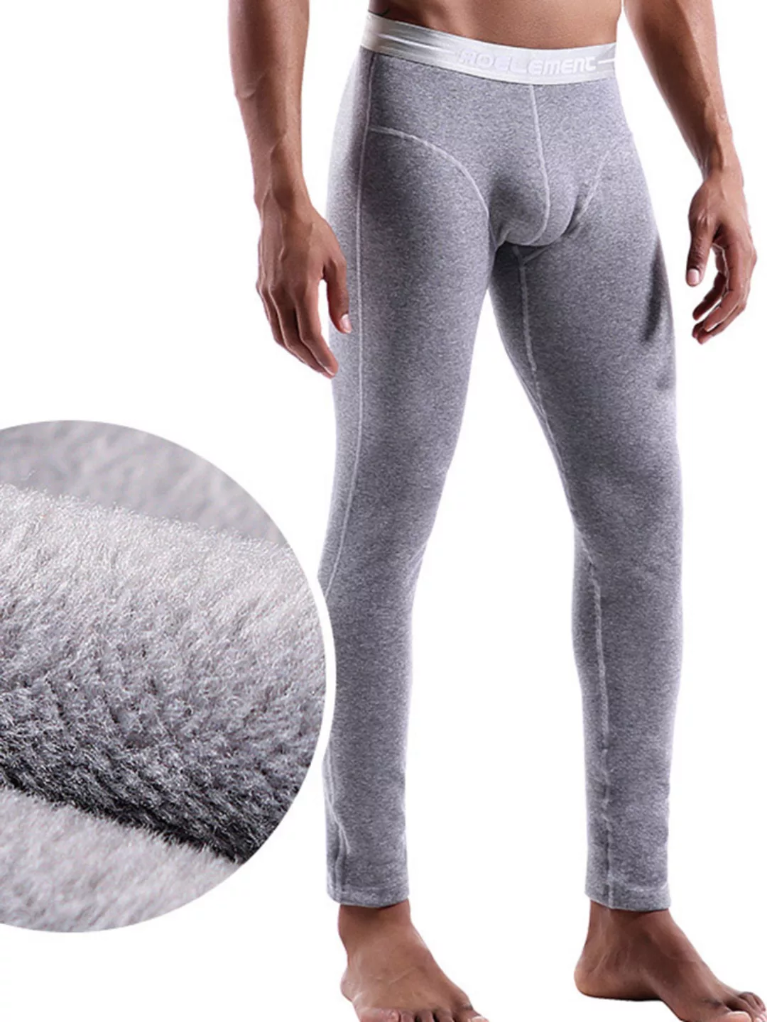 Männer Plus Velvet Thicken Thermal Unterwäsche Bottoms Patchwork Silber Mid günstig online kaufen