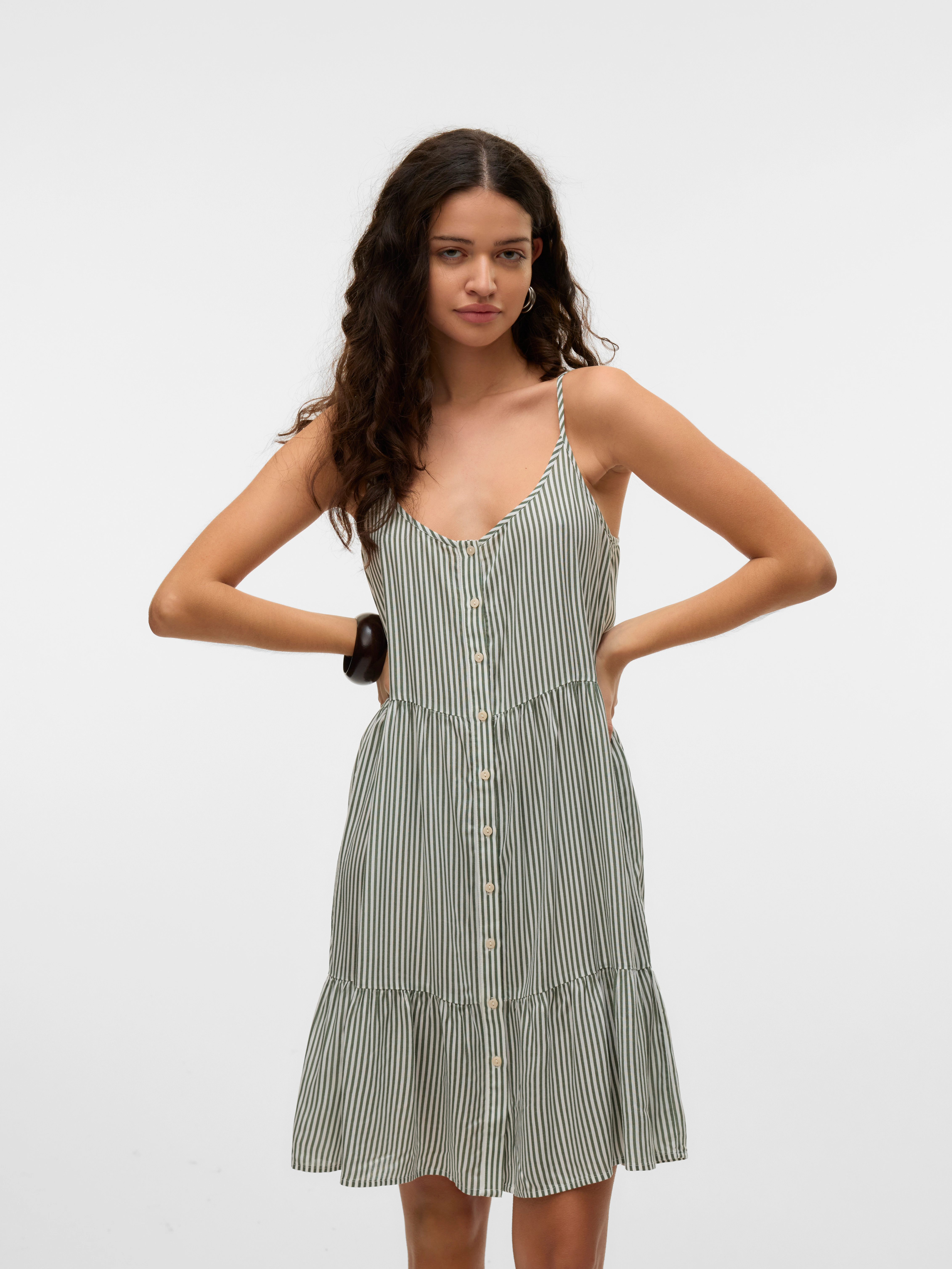 Vero Moda Trägerkleid "VMBUMPY SHORT SINGLET DRESS WVN GA NOOS", Sommerklei günstig online kaufen