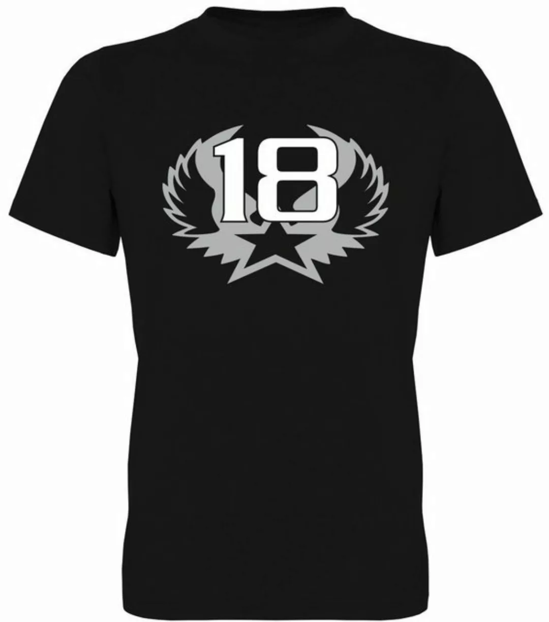 G-graphics T-Shirt 18 – Stern mit Flügeln Herren T-Shirt, zum 18ten Geburts günstig online kaufen