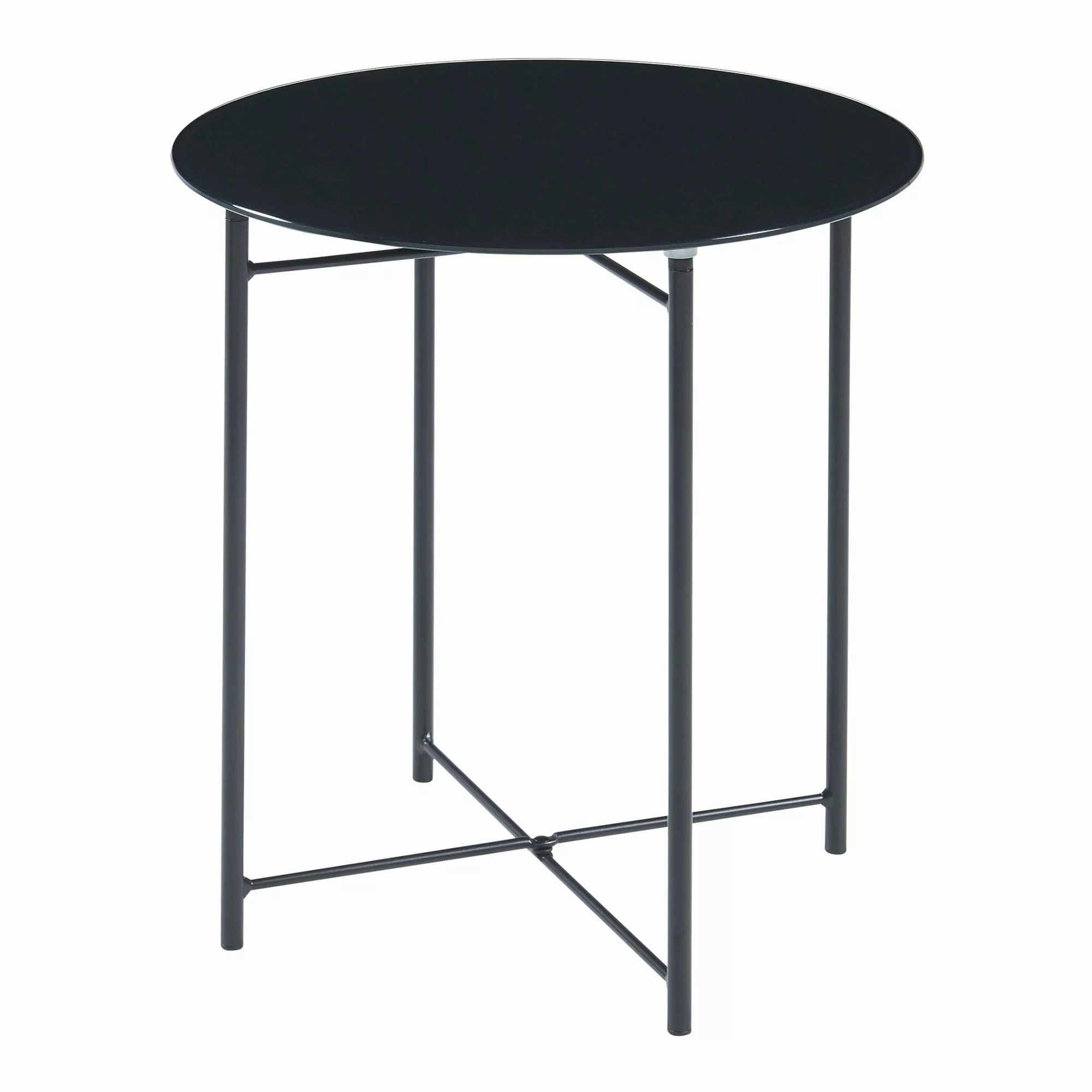 en.casa Beistelltisch, »Ödeshög« mit Glasplatte 45xØ42cm günstig online kaufen
