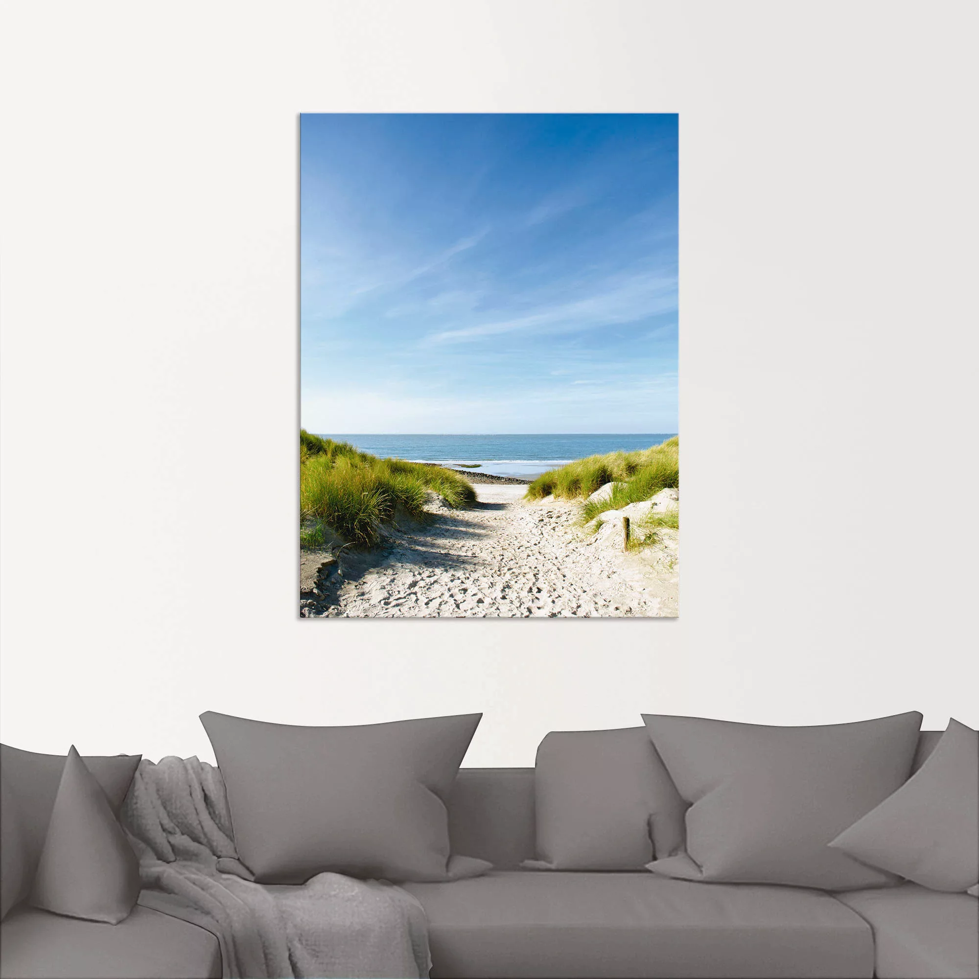 Artland Wandbild »Strand mit Sanddünen und Weg zur See«, Strand, (1 St.), a günstig online kaufen