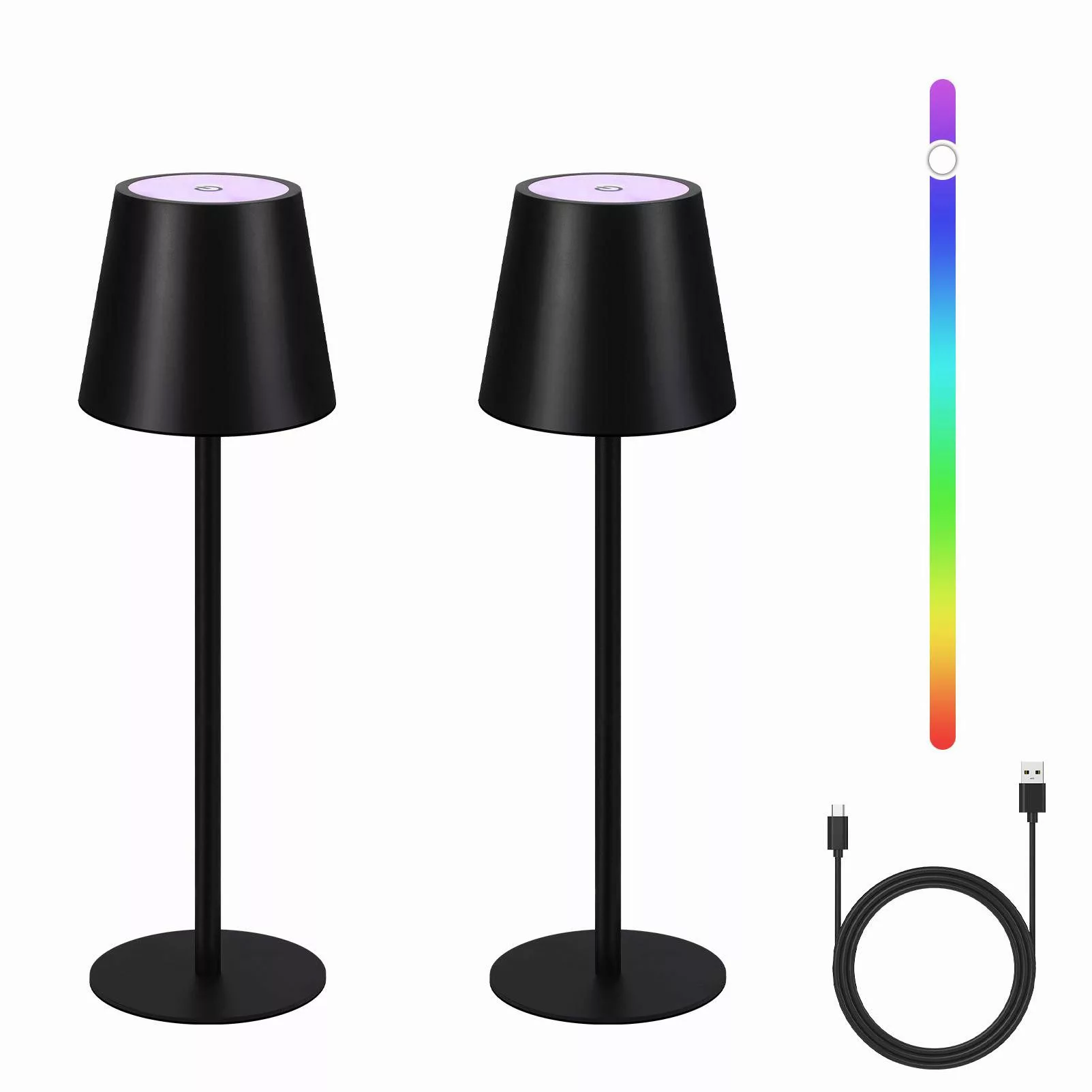 ZMH Tischleuchte Kabellos Dimmbar RGB Whonzimmer günstig online kaufen