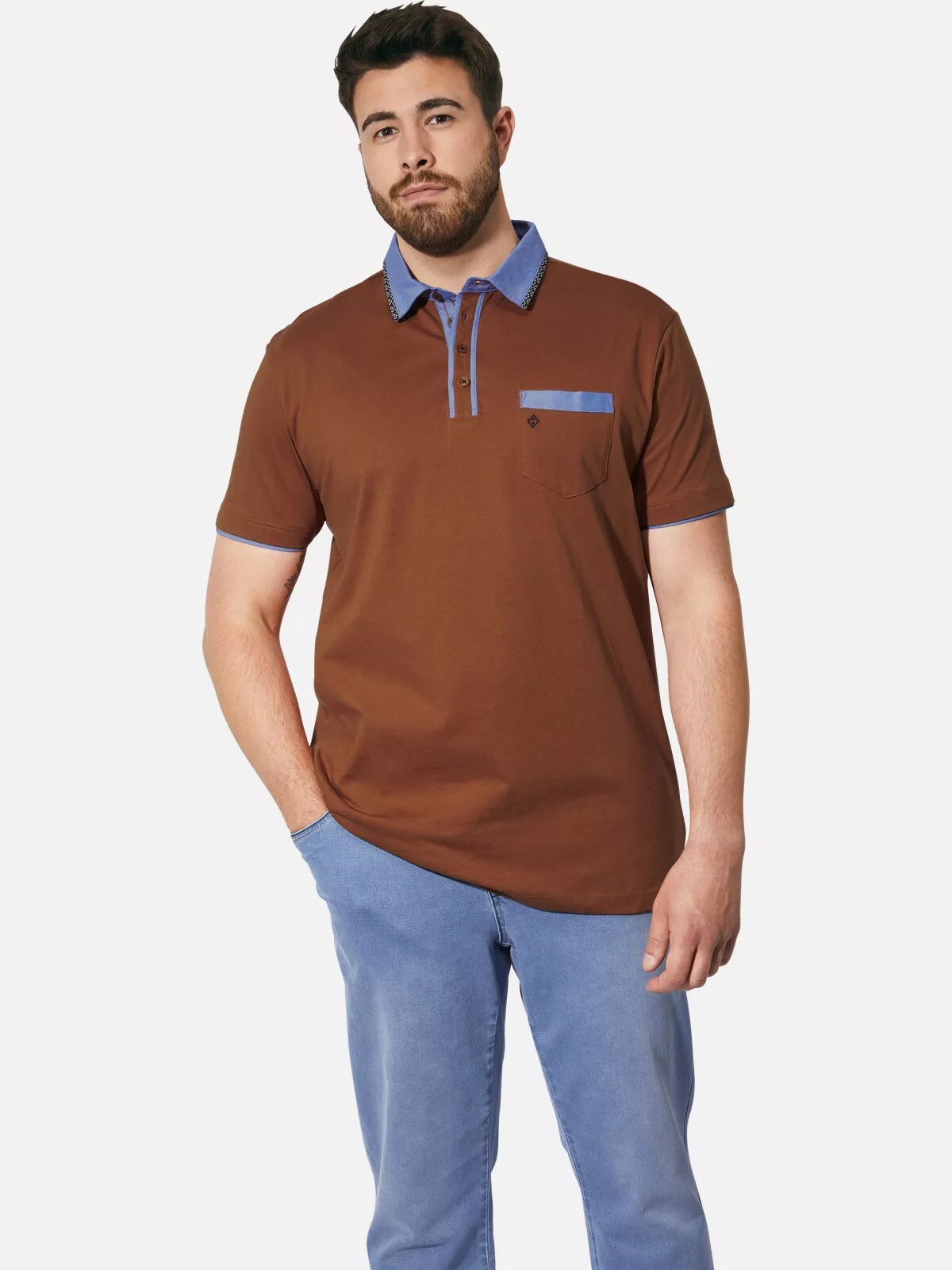 Charles Colby Poloshirt EARL WILLMER mit seitlichen Schlitzen günstig online kaufen