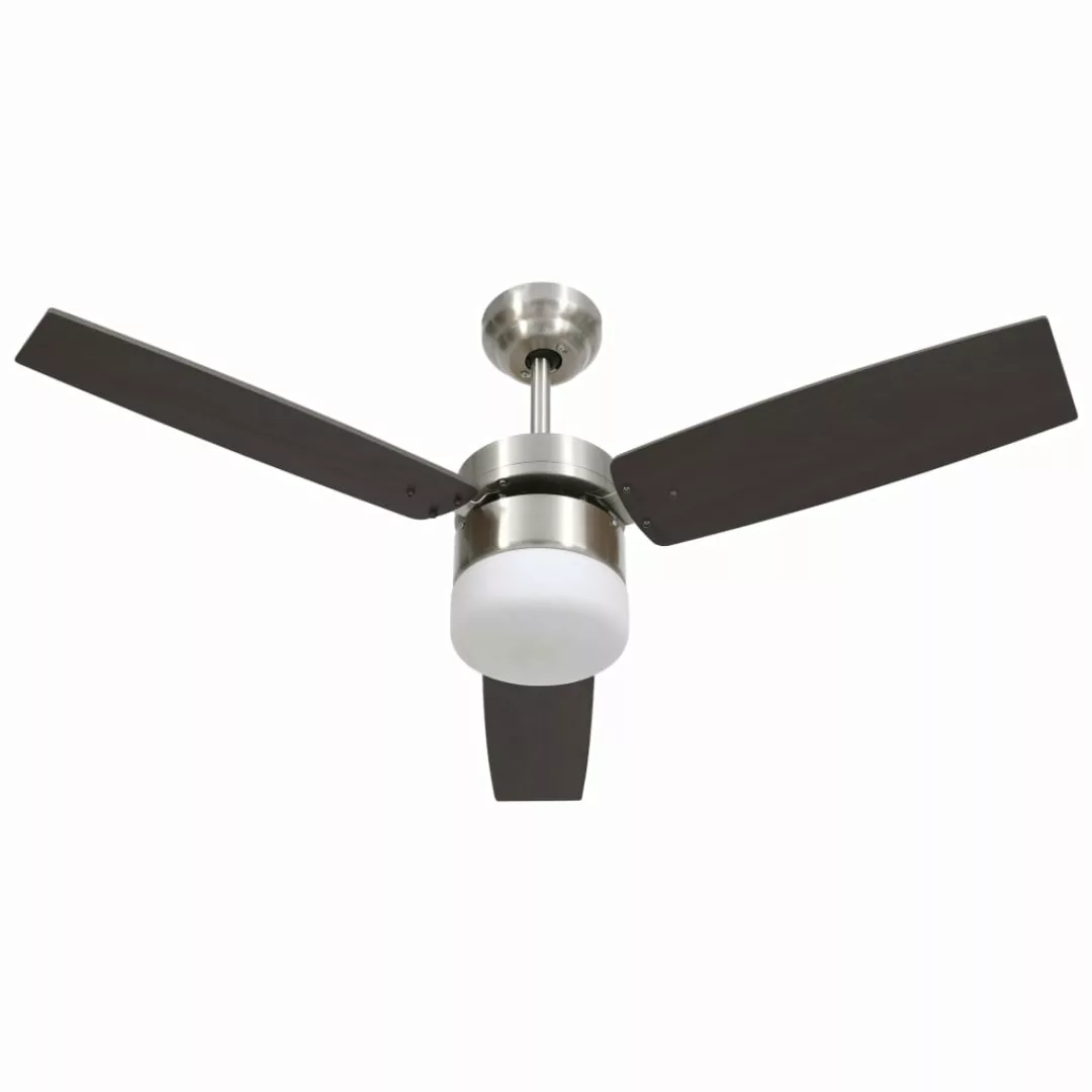 Deckenventilator Mit Lampe Und Fernbedienung 108 Cm Dunkelbraun günstig online kaufen